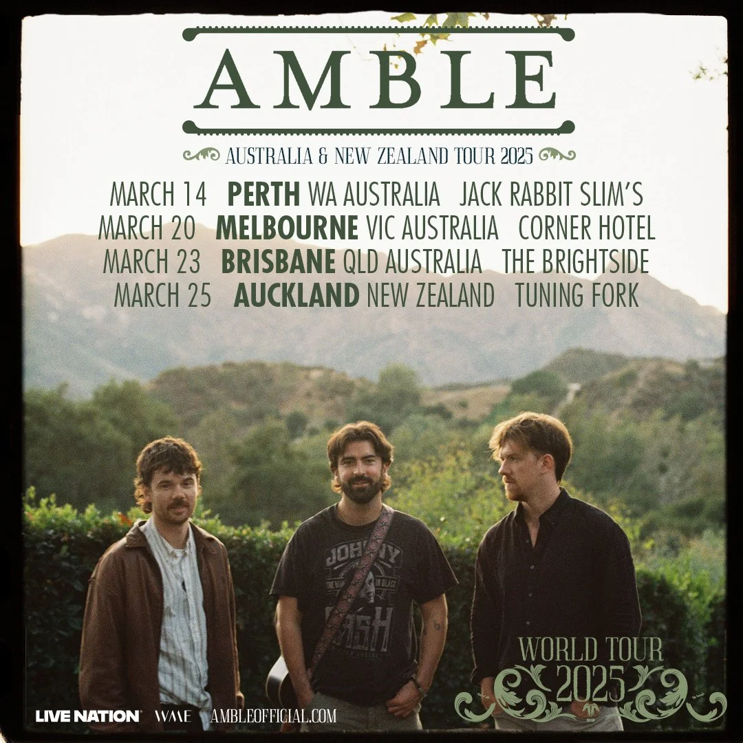 Tour News - Acclaimed Irish Folk Trio Amble Announce Debut Australia and New Zealand Shows, Expanding Their 2025 World Tour