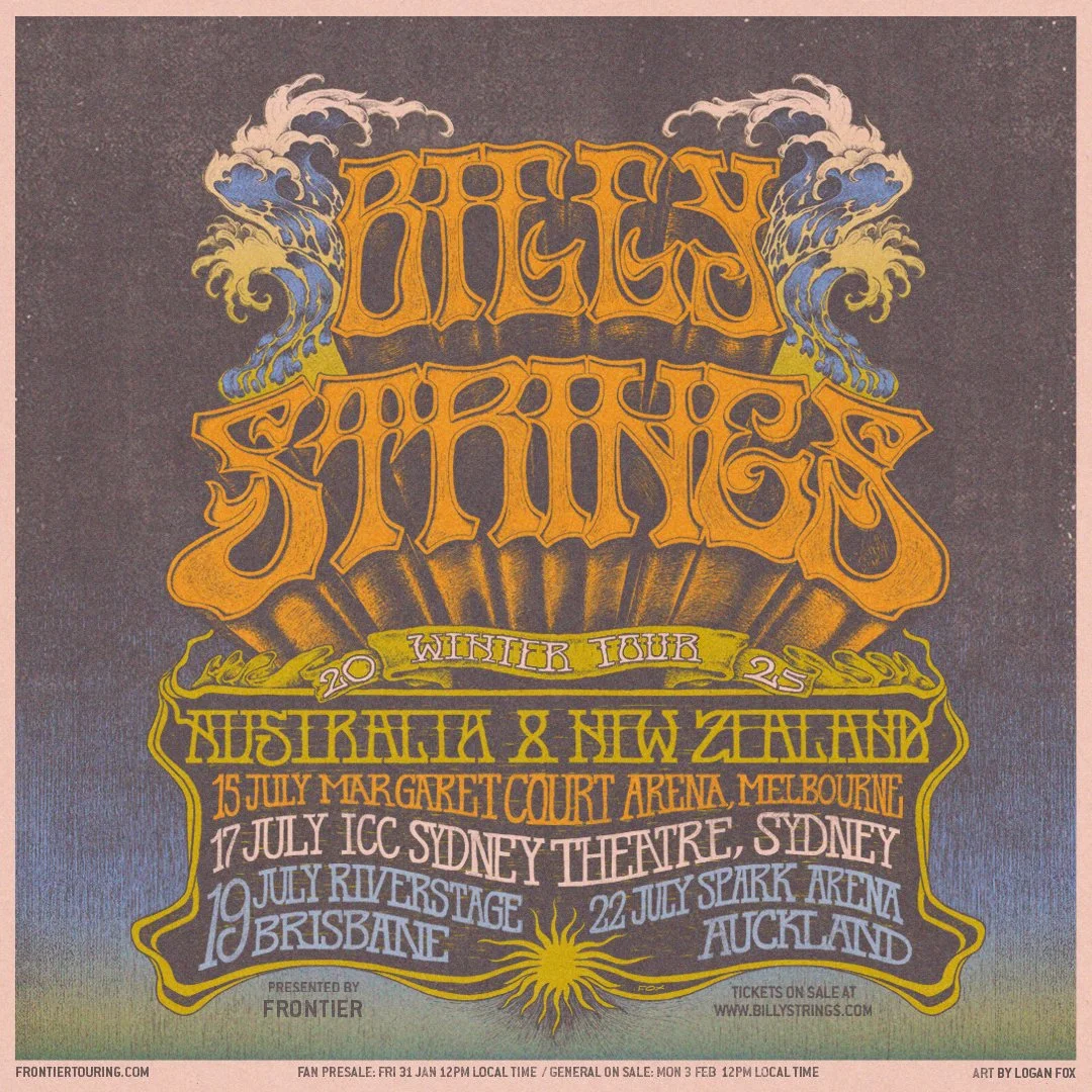 Tour News - Billy Strings announces debut arena headline tour of Australia and New Zealand in July 2025