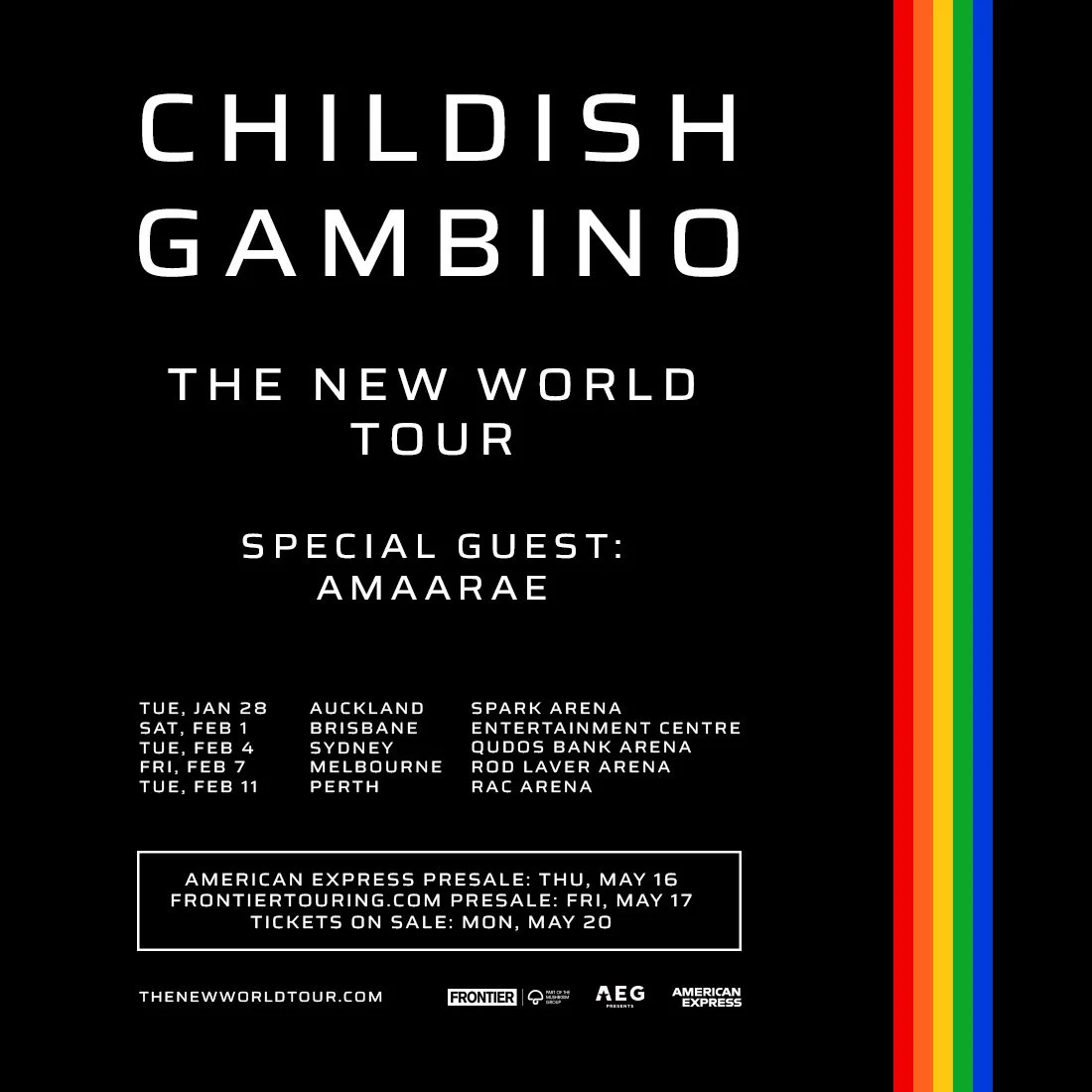 Tour News - Childish Gambino Returns to Australia & New Zealand with The New World Tour