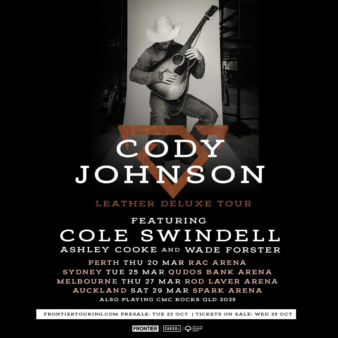 Tour News - Cody Johnson (USA) announces headline Australia & New Zealand tour for March 2025