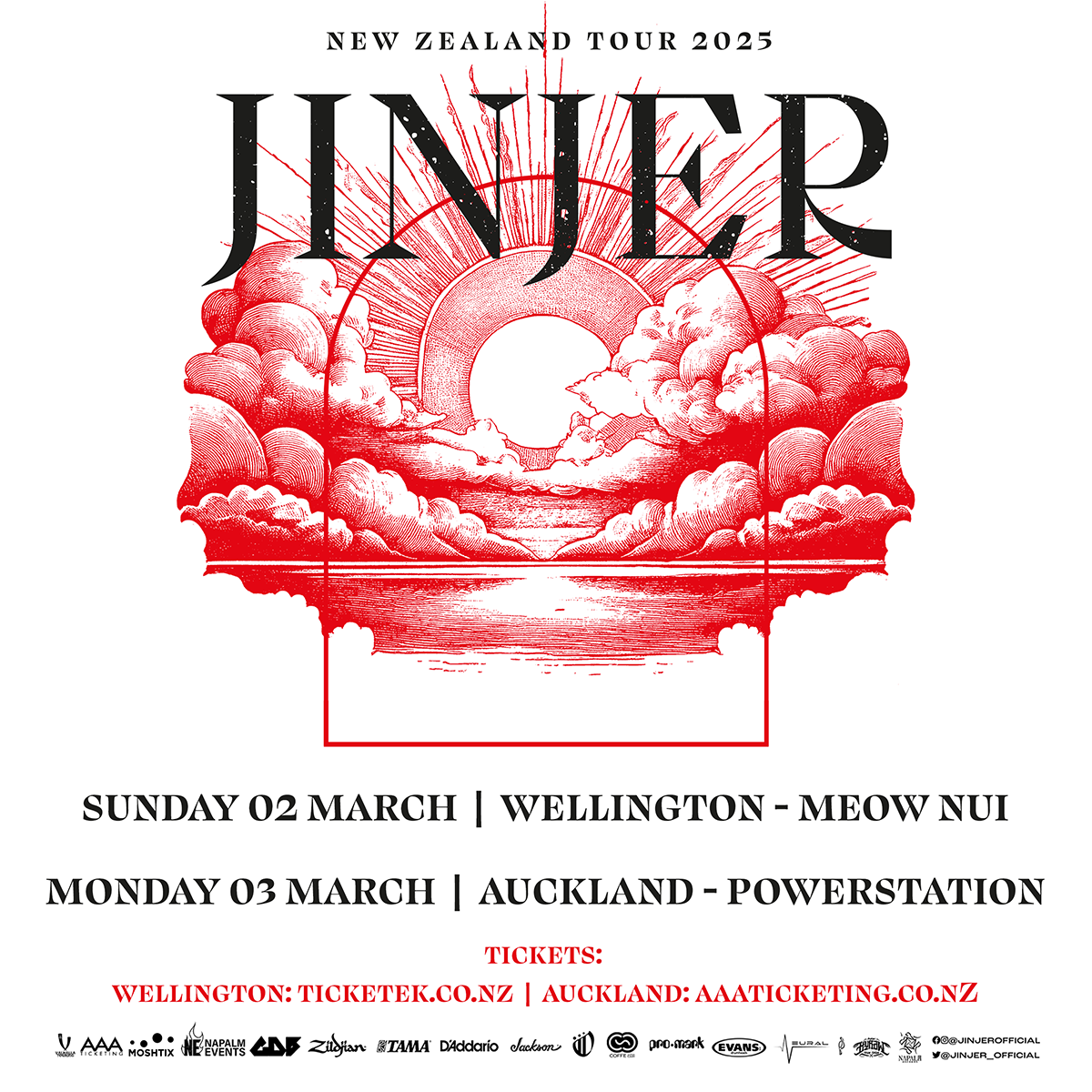 Tour News - Jinjer announce Wellington venue upgrade and extra tickets
