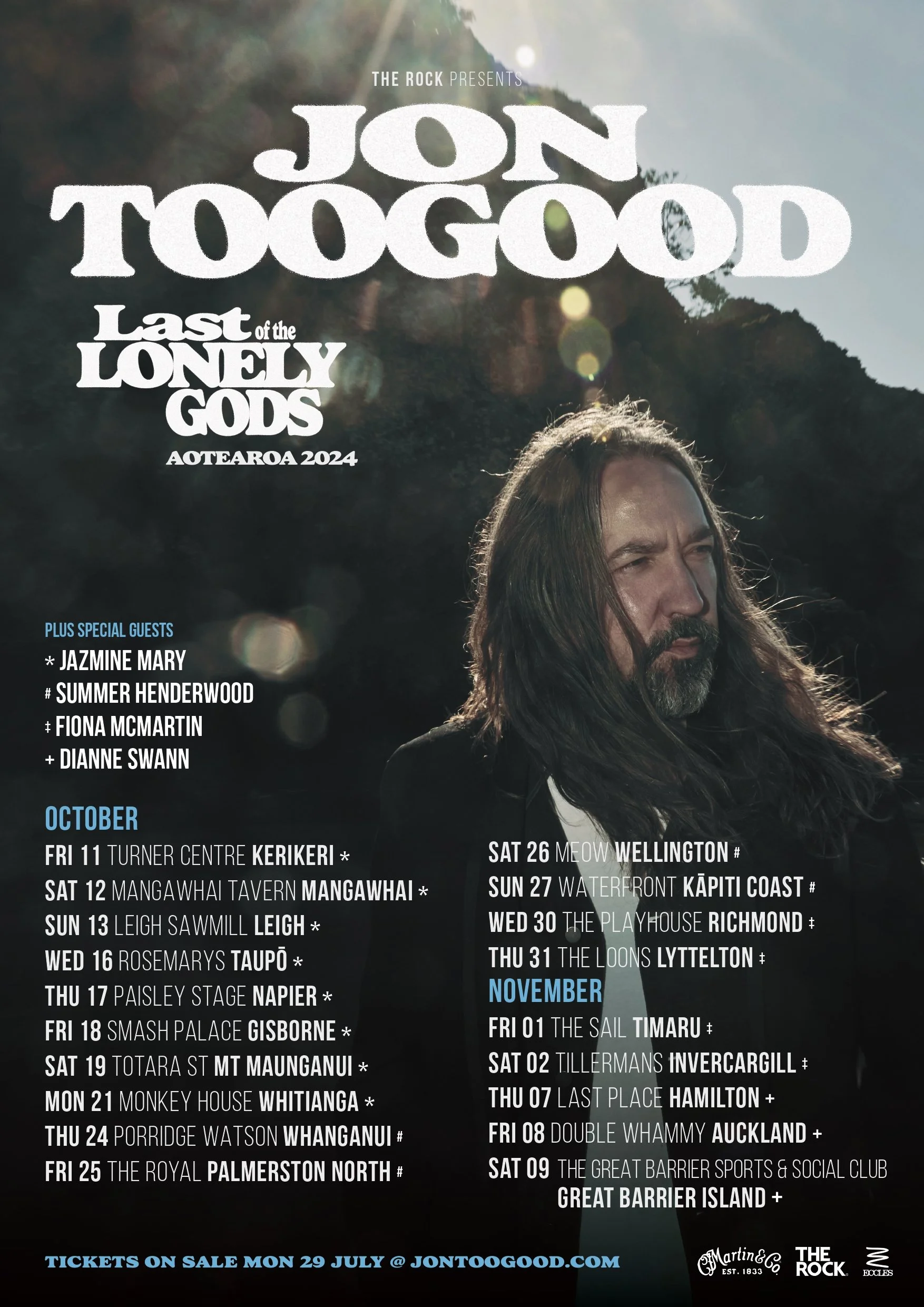Tour News - Jon Toogood announces 19-date Last of the Lonely Gods album release tour