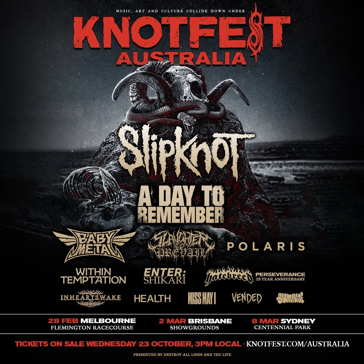 Tour News - Knotfest returns to Australia in 2025