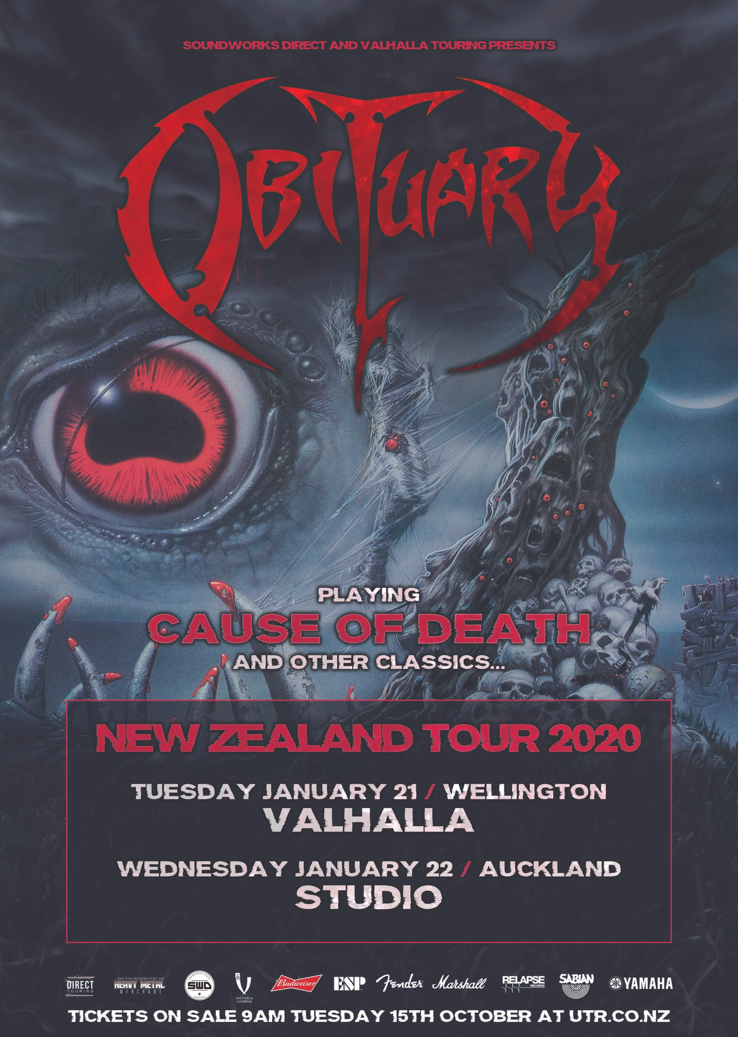 TOUR NEWS Obituary announce 'Cause of Death' NZ Tour in 2020