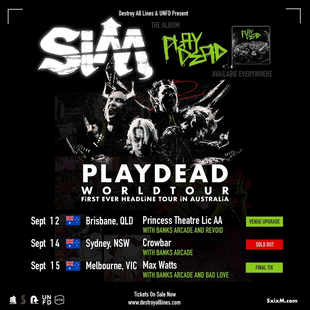 Tour News - SiM announce Playdead World Tour & first ever Australia headline tour