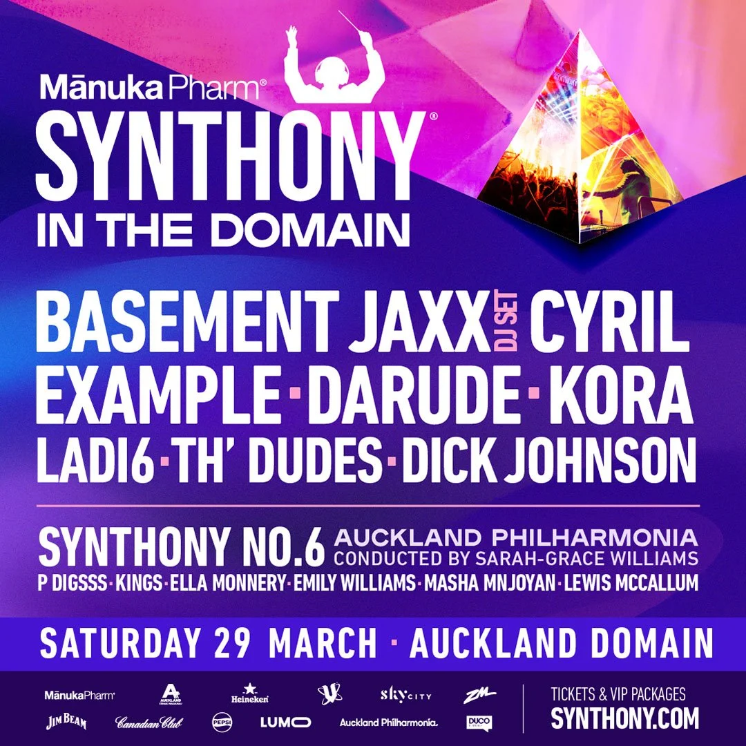 Tour News - Basement Jaxx (DJ Set), Darude join Manuka Pharm Synthony in the Domain 2025 lineup