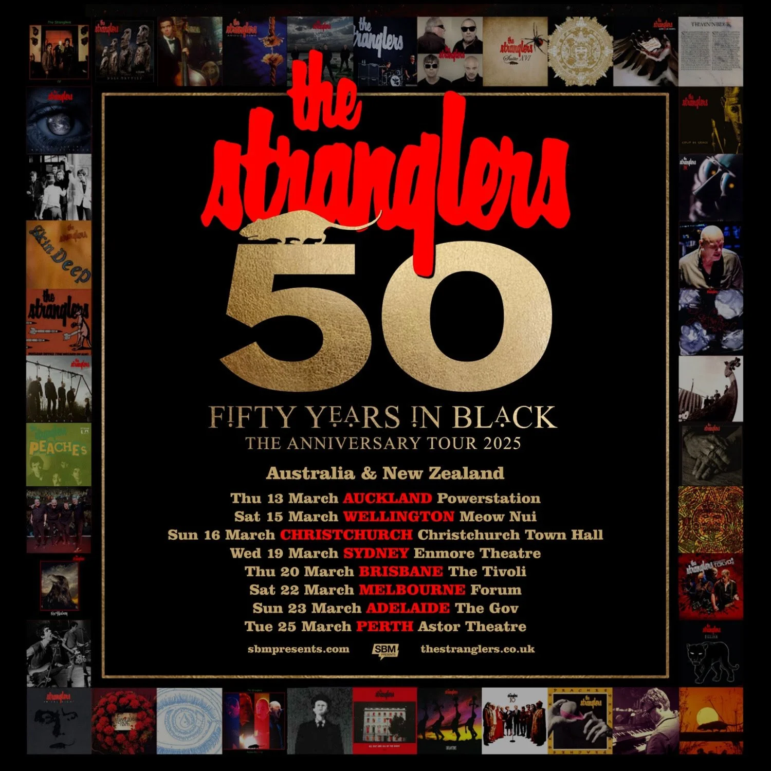 Tour News - The Stranglers - Fifty Years In Black The Anniversary Tour 2025 Australia & New Zealand