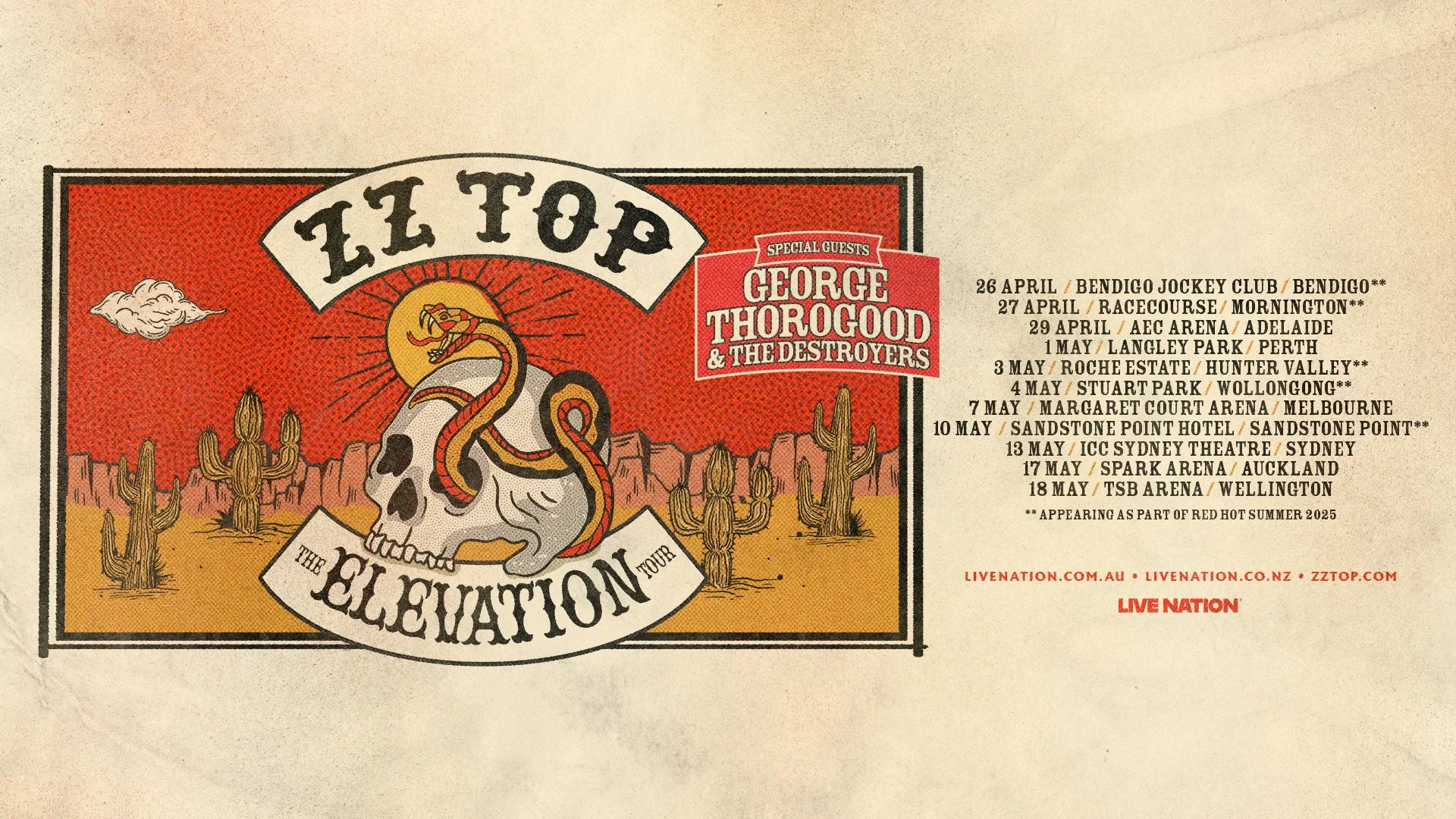 Tour News - ZZ Top drummer Frank Beard health update ahead of NZ and Australian Tour