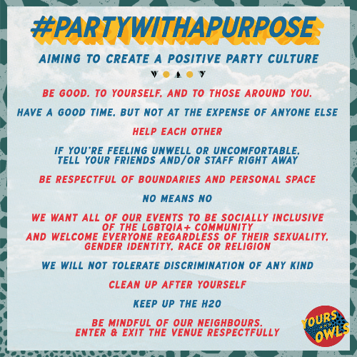 Yours & Owls Festival announce #PARTYWITHAPURPOSE event + environmental initiatives