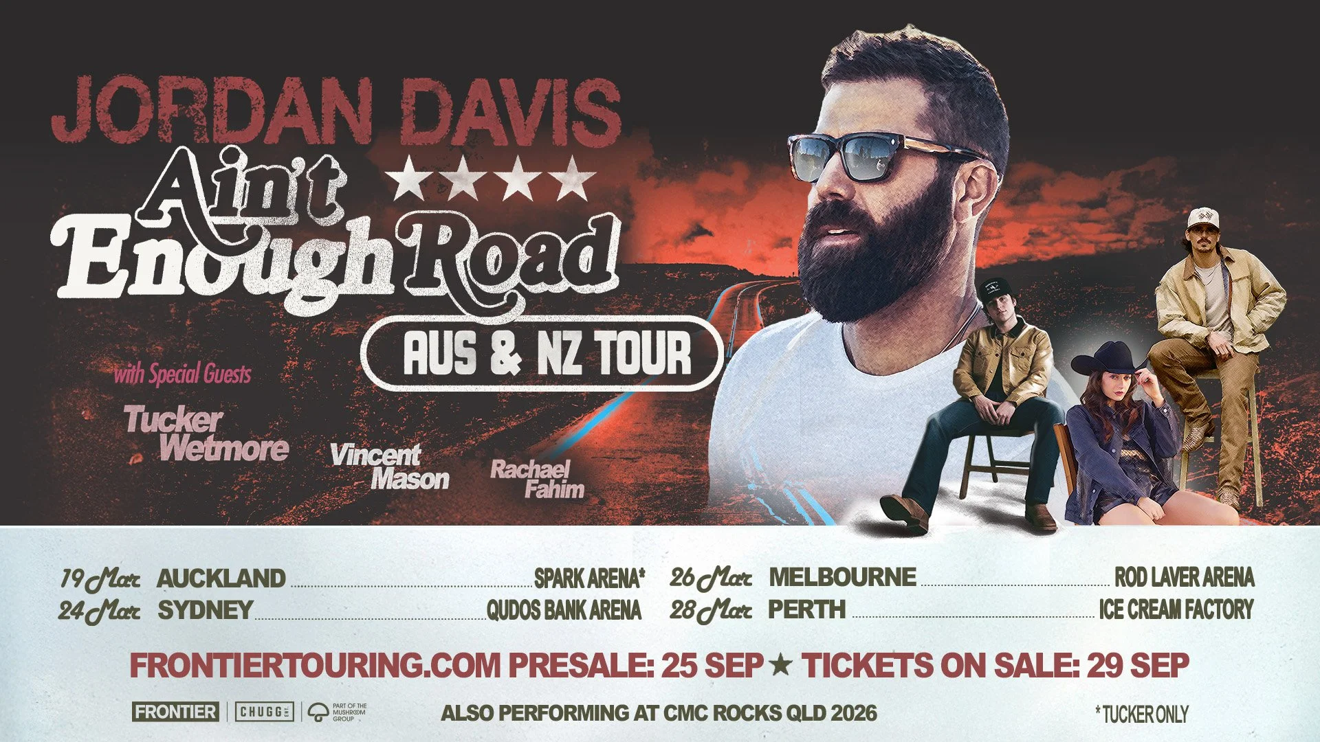 Jordan Davis - Ain't Enough Road Tour 2026 - Auckland - 19th March 2026