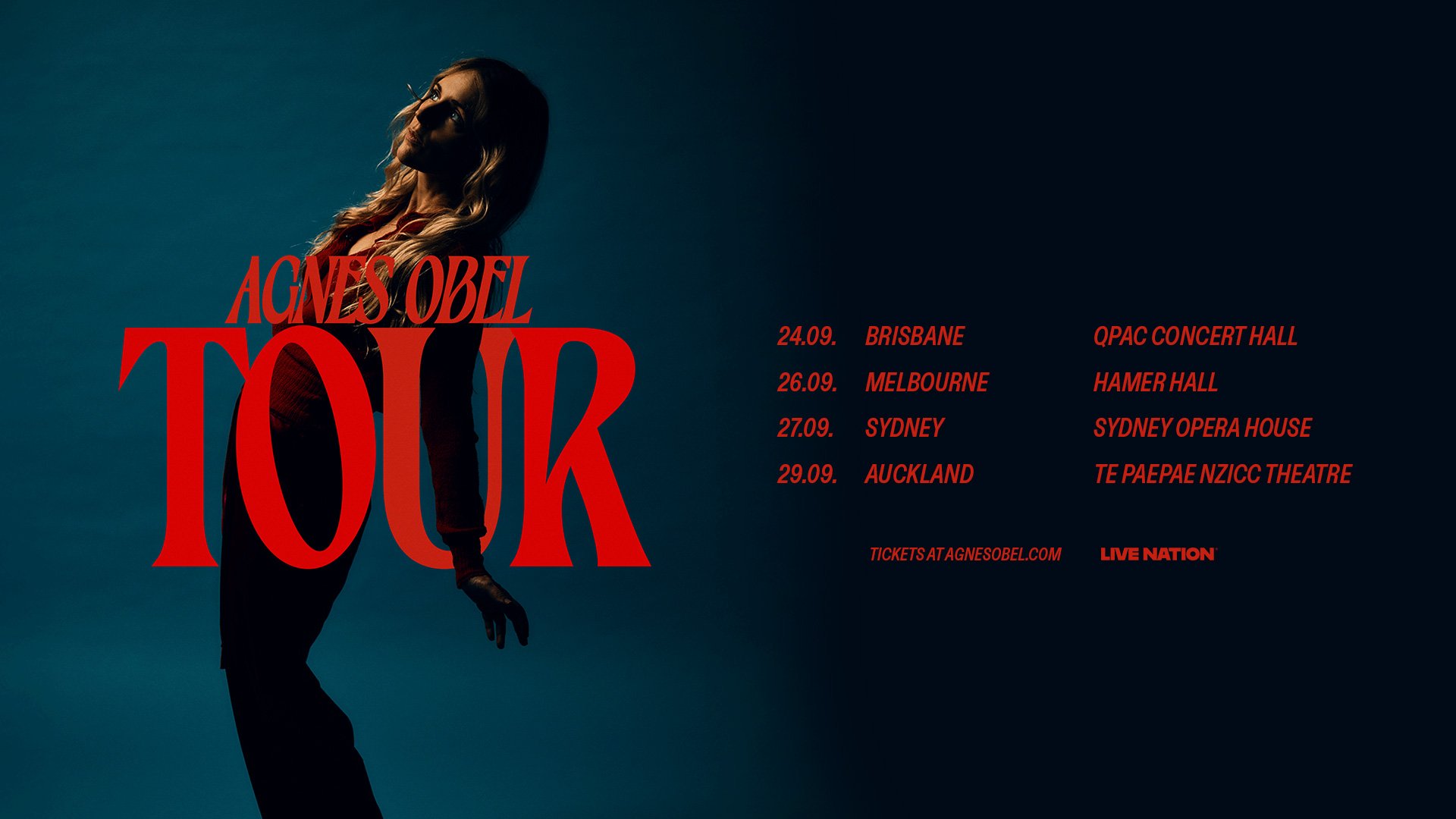 Agnes Obel - New Zealand 2026 - Auckland - Tuesday 29th September 2026