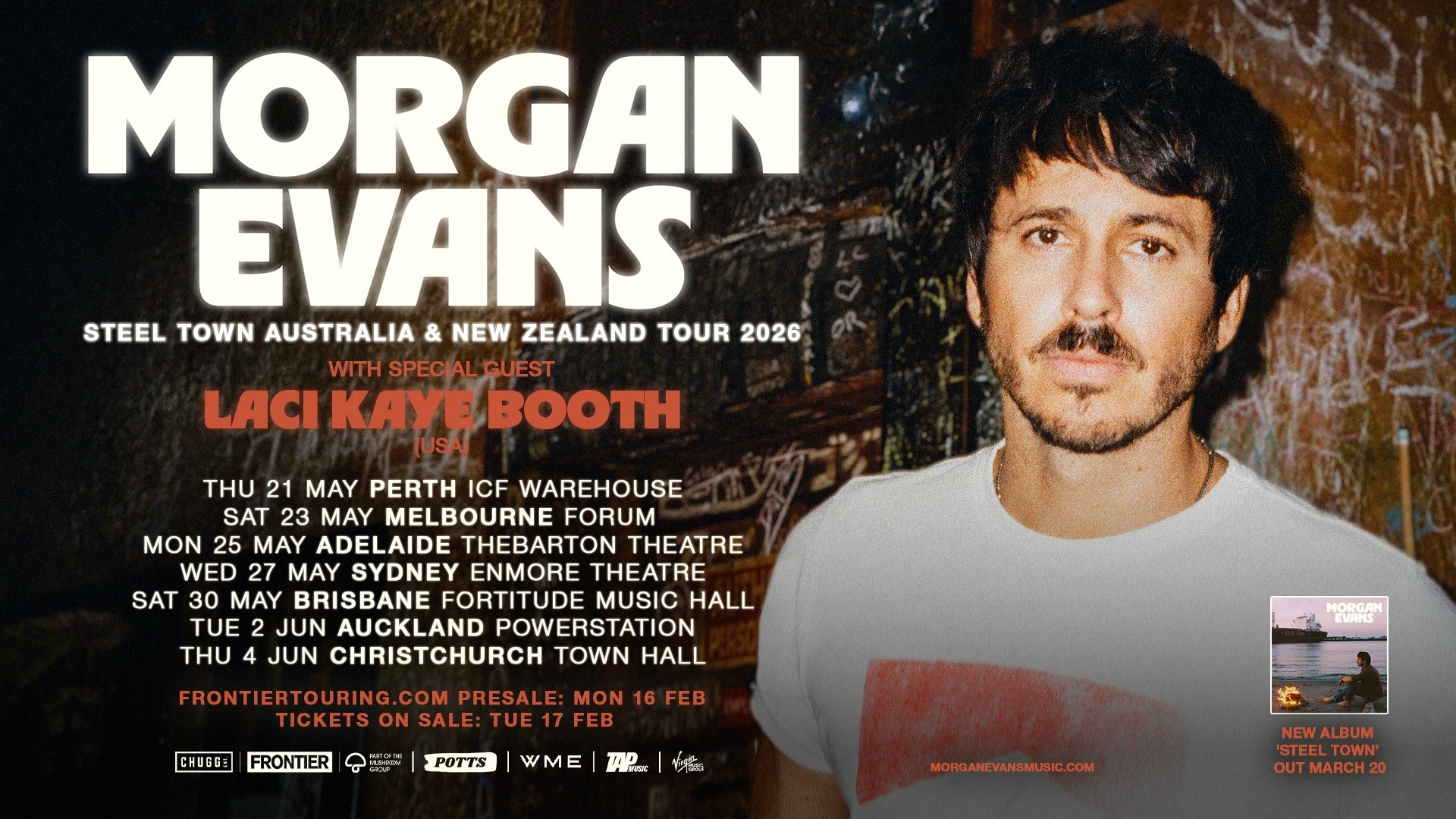 Morgan Evans - Steel Town Tour - Christchurch - 4th June 2026