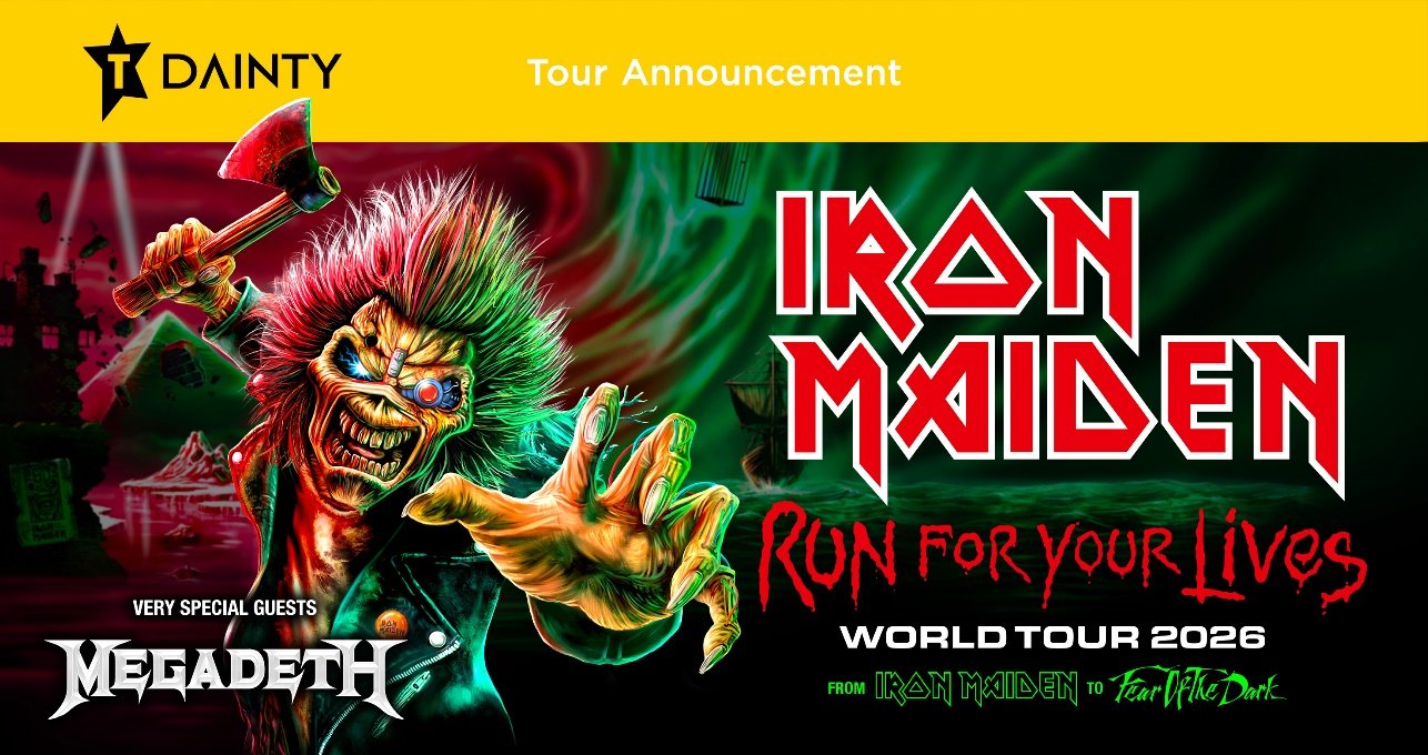 Tour News – Iron Maiden Announce Final Return to NZ with Guests Megadeath in Celebration of their 50th Anniversary – 27th February 2026 