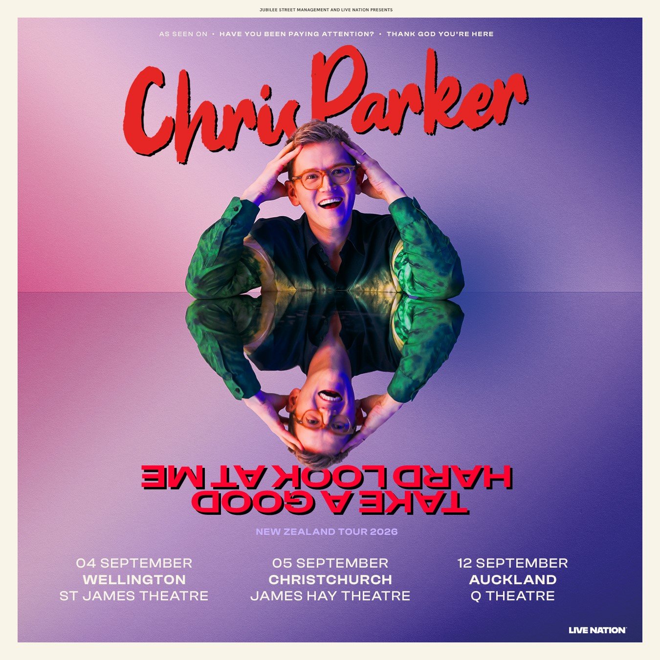 Tour News - Chris Parker returns with brand-new live show Take A Good Hard Look At Me - 2nd March 2026