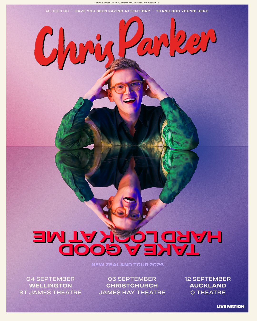 Chris Parker - Take A Good Hard Look At Me - Christchurch - 5th September 2026 