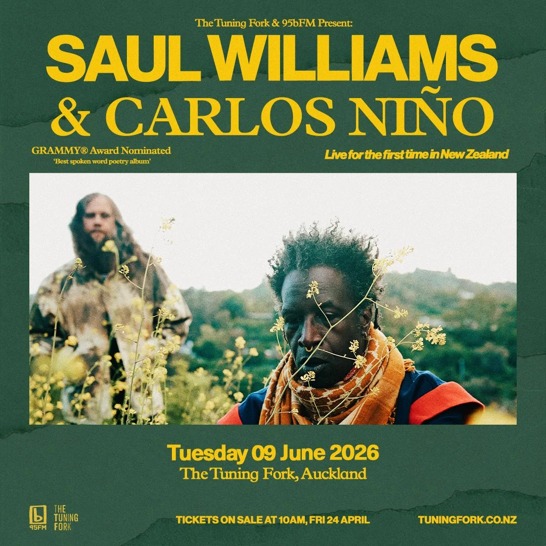 Tour News - Saul Williams &amp; Carlos Nino announce New Zealand shows this June - 22nd April 2026