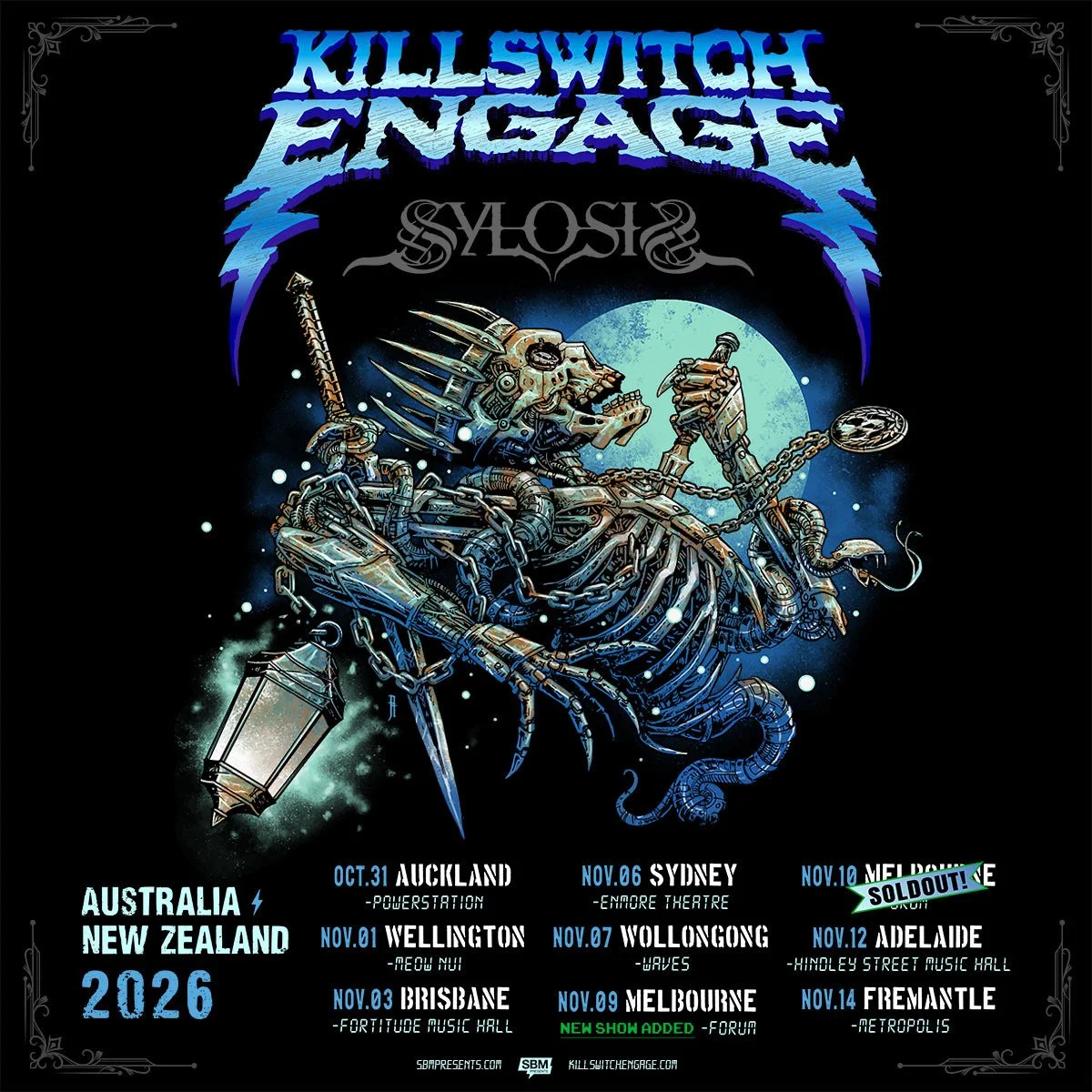 Tour News - Killswitch Engage announce second Melbourne show for November Tour with Sylosis - 29th May 2026