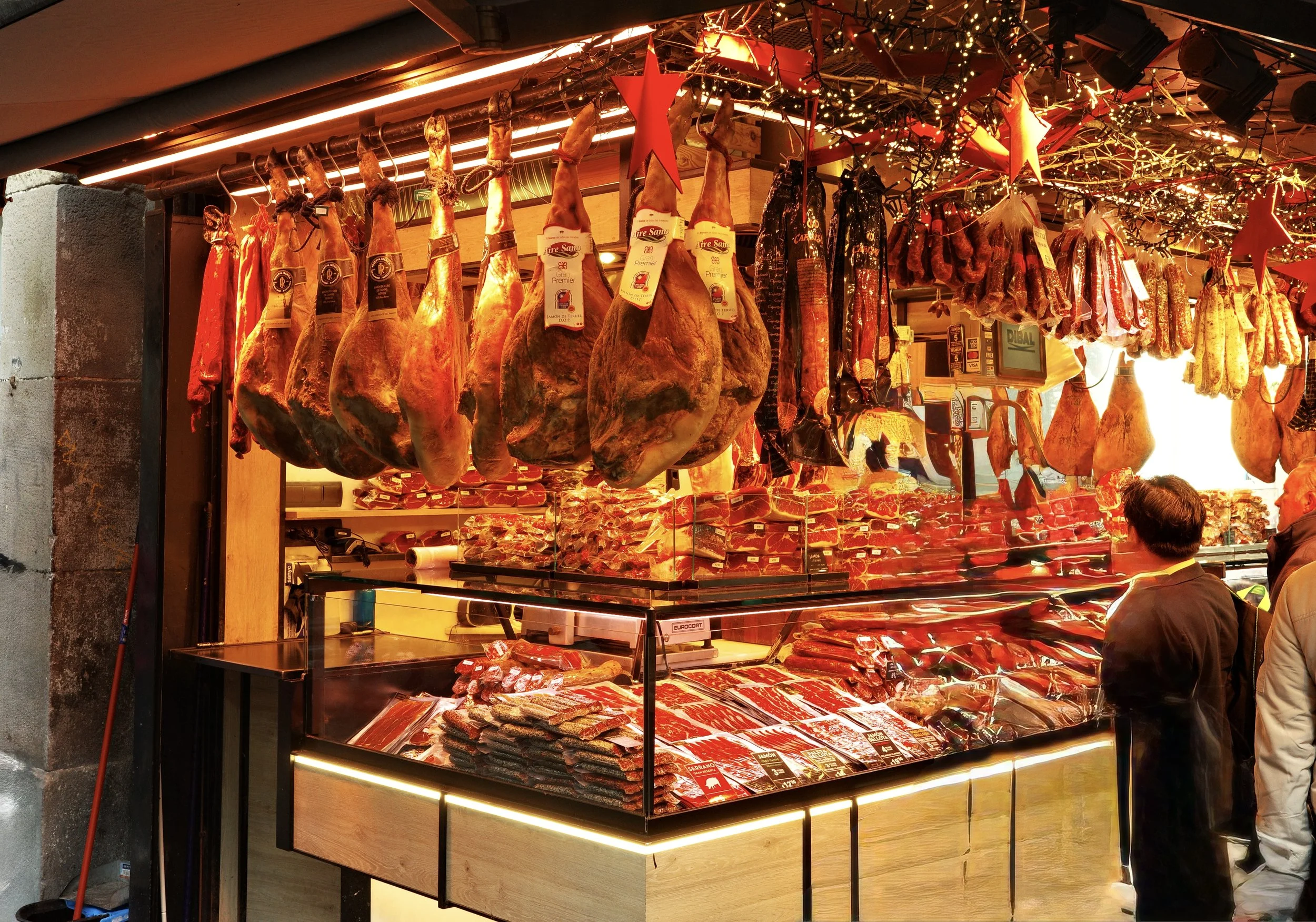 In Barcelona’s market, abundance becomes music — colors, textures, and voices weaving stories of life.