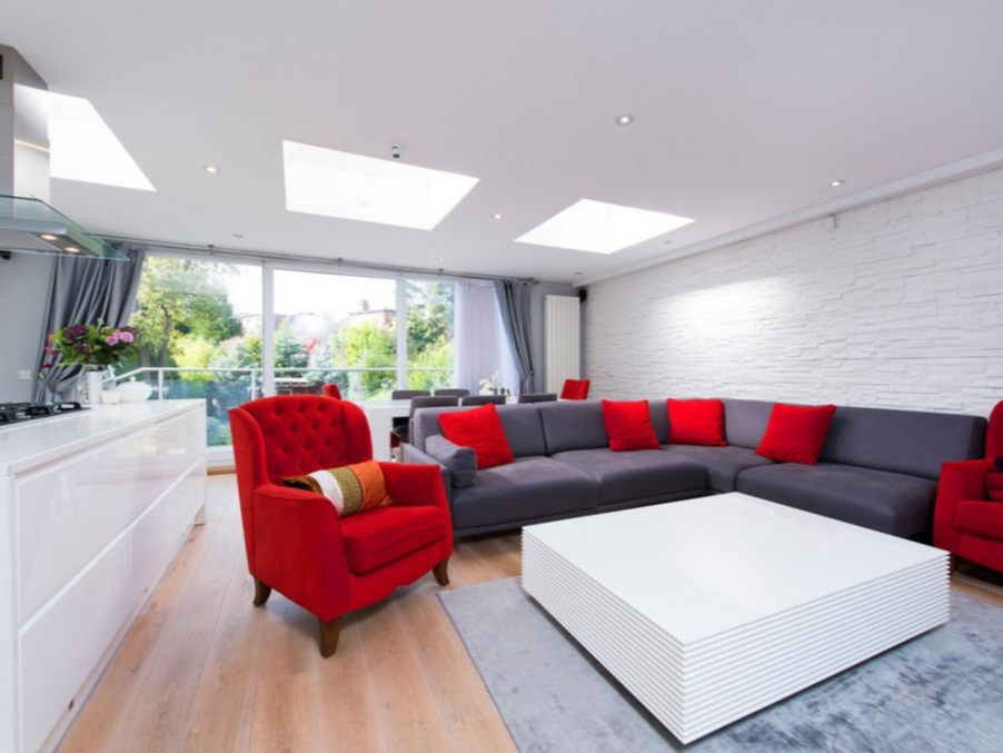 Simplistic modern interior renovation in Golders Green with minimalist design and neutral tones