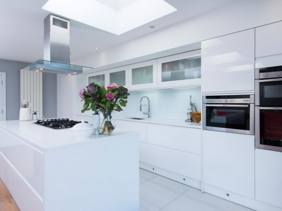 Simplistic modern interior renovation in Golders Green with minimalist design and neutral tones