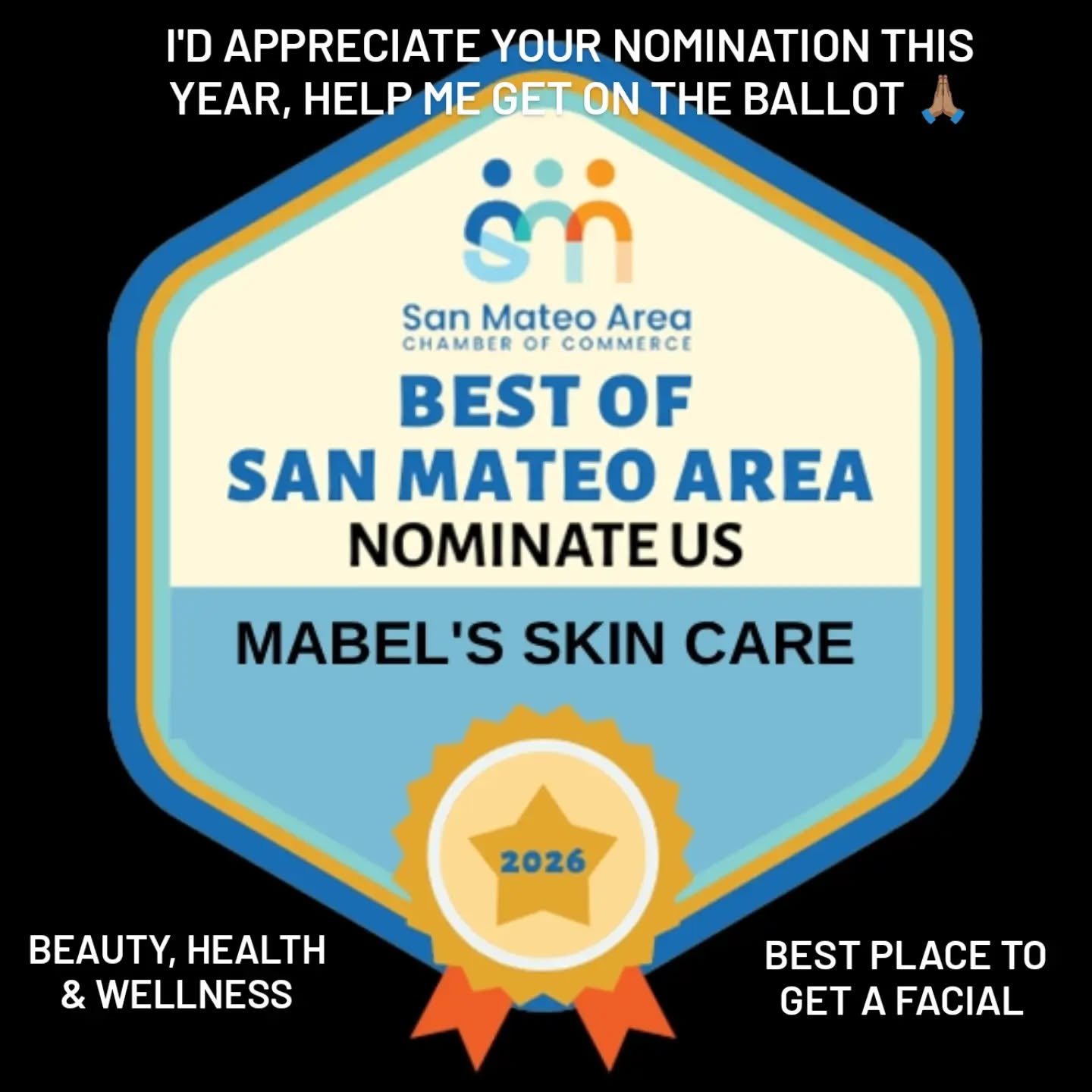 Hi glow friends! ✨
It's nomination time and I would LOVE your support!
Nominating me takes less than 2 minutes, here's how:

1️⃣ Click the link in my stories when you see this post
2️⃣ Scroll to Beauty, Health &amp; Wellness
3️⃣ Under Best Place to G