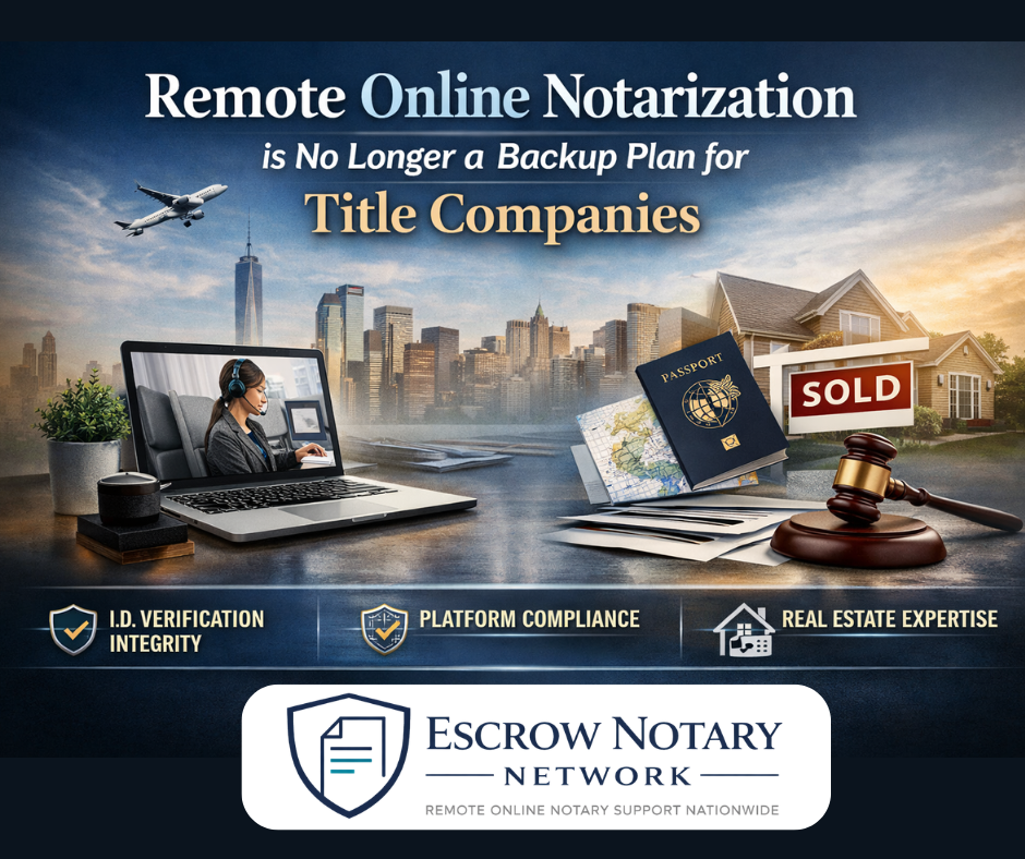 Remote Online Notarization Is No Longer a Backup Plan for Title Companies