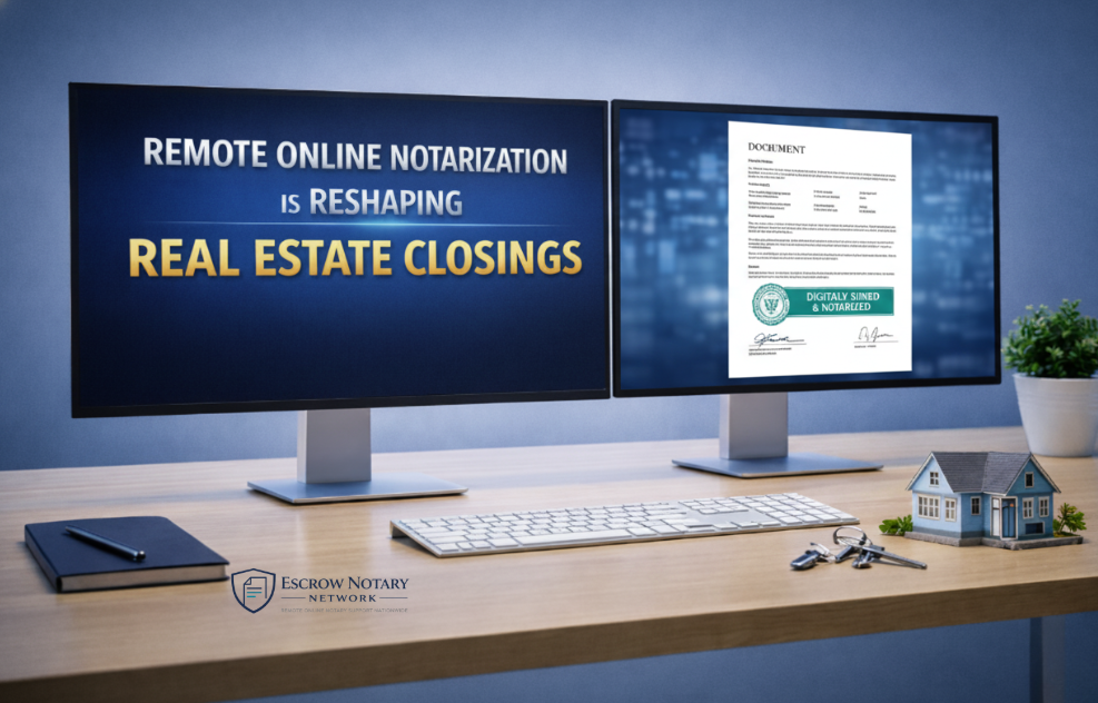 Remote Online Notarization Is Reshaping Real Estate Closings