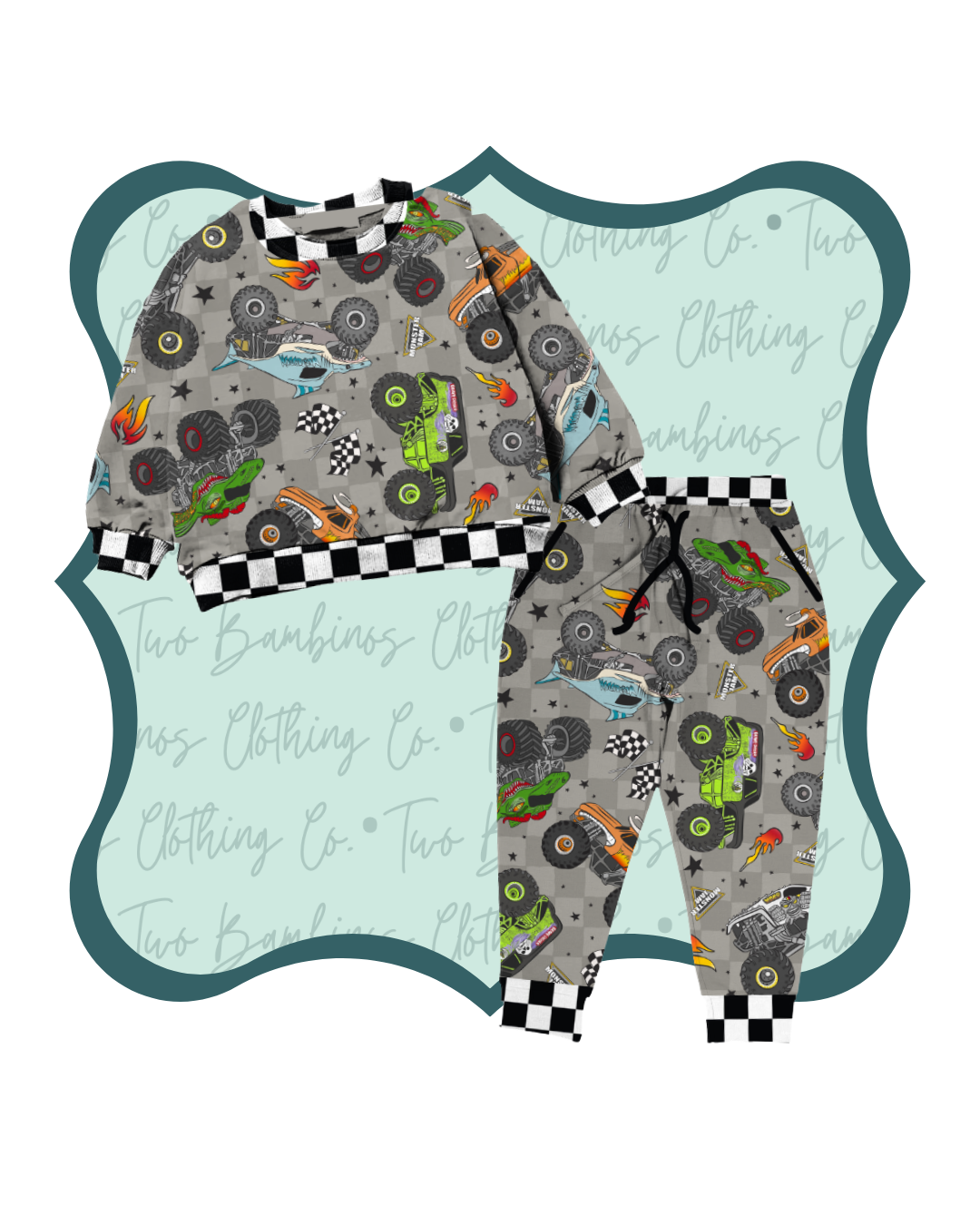 Path of Destruction French Terry Bamboo Jogger Set