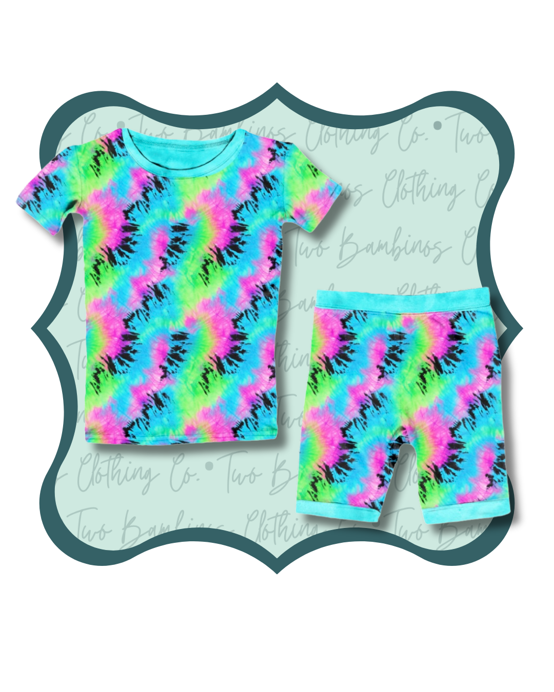 PRE-SALE Neon Meltdown Two Piece PJs *&me Bamboo Collab*