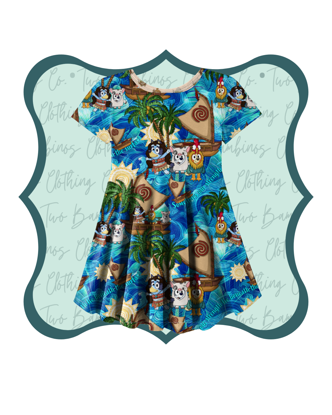 Blue Wayfinder Twirl Dress