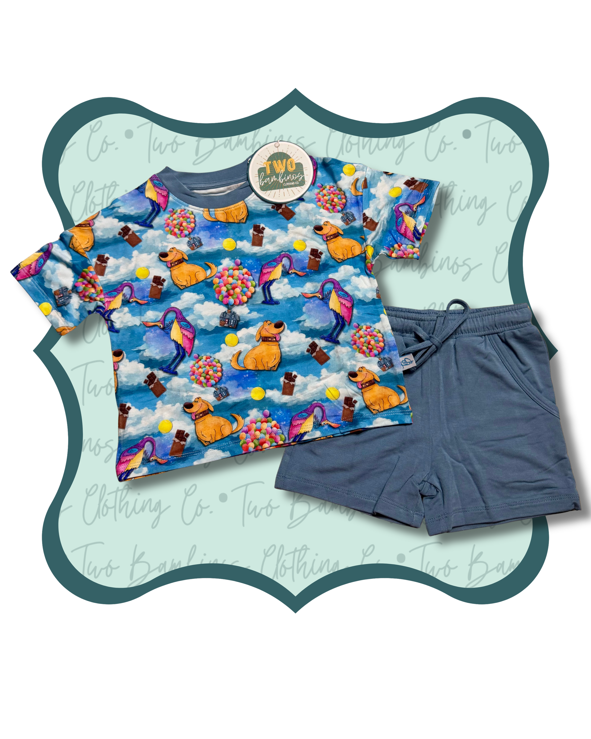 Paradise Paws Oversized Tee/Shorts