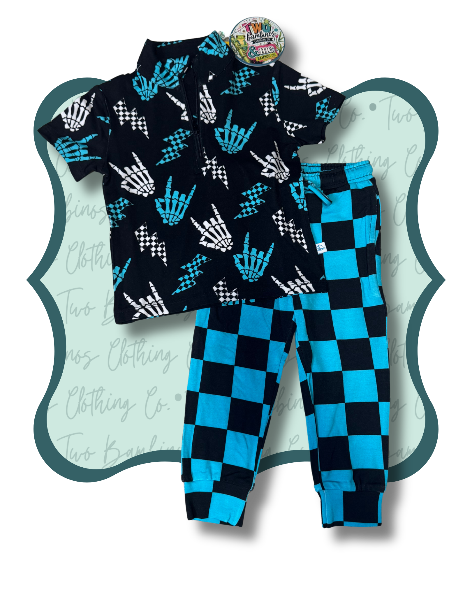 Rad to the Bone French Terry Quarter Zip & Joggers *&Me Bamboo Collab!*