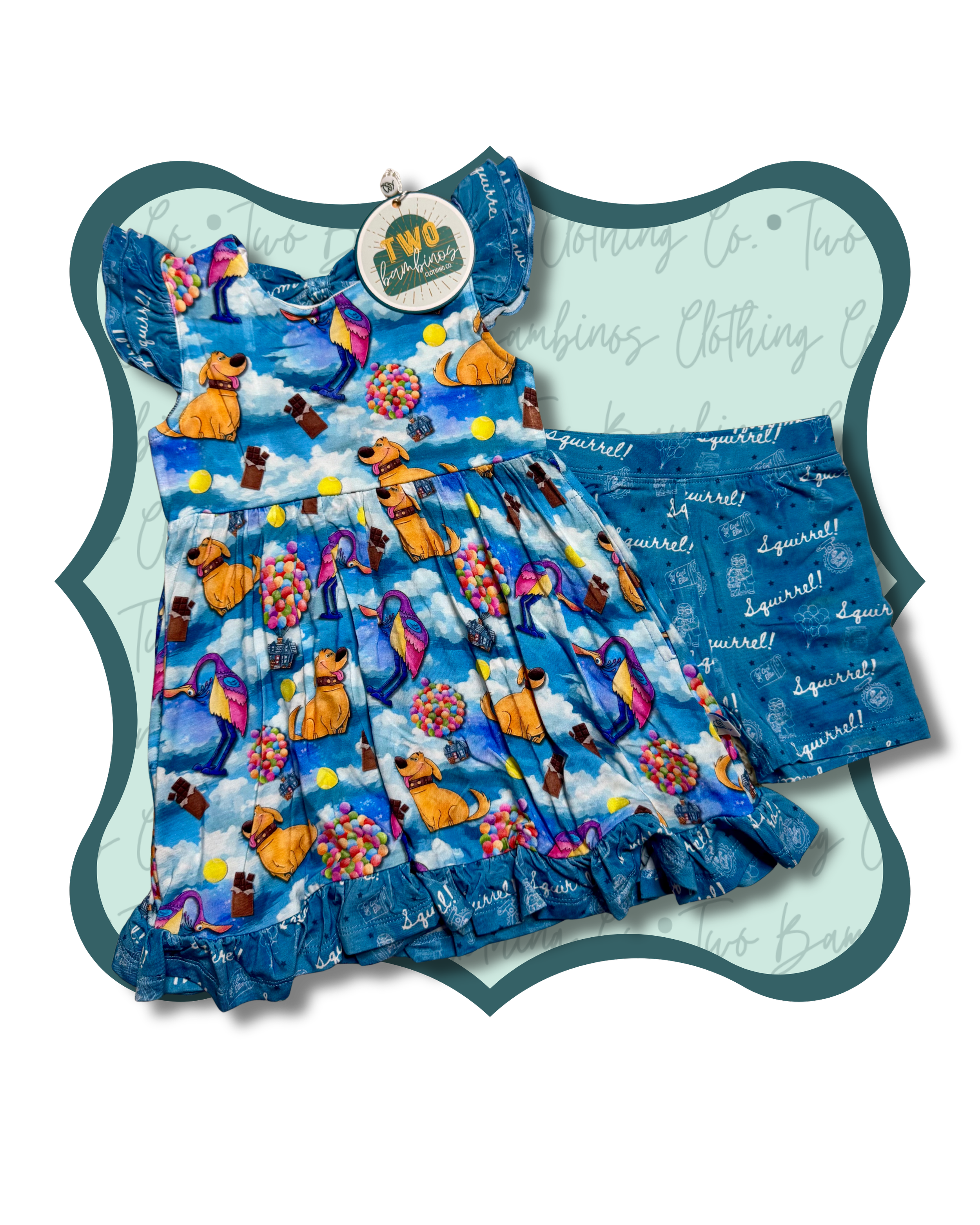 Paradise Paws Bow-Back Twirl Dress