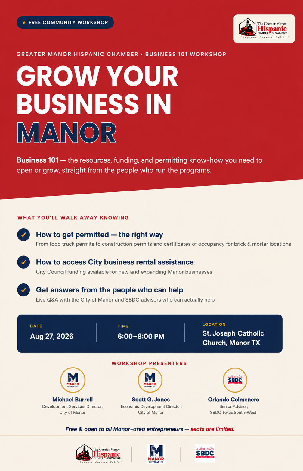 Business workshop: Grow your business in Manor