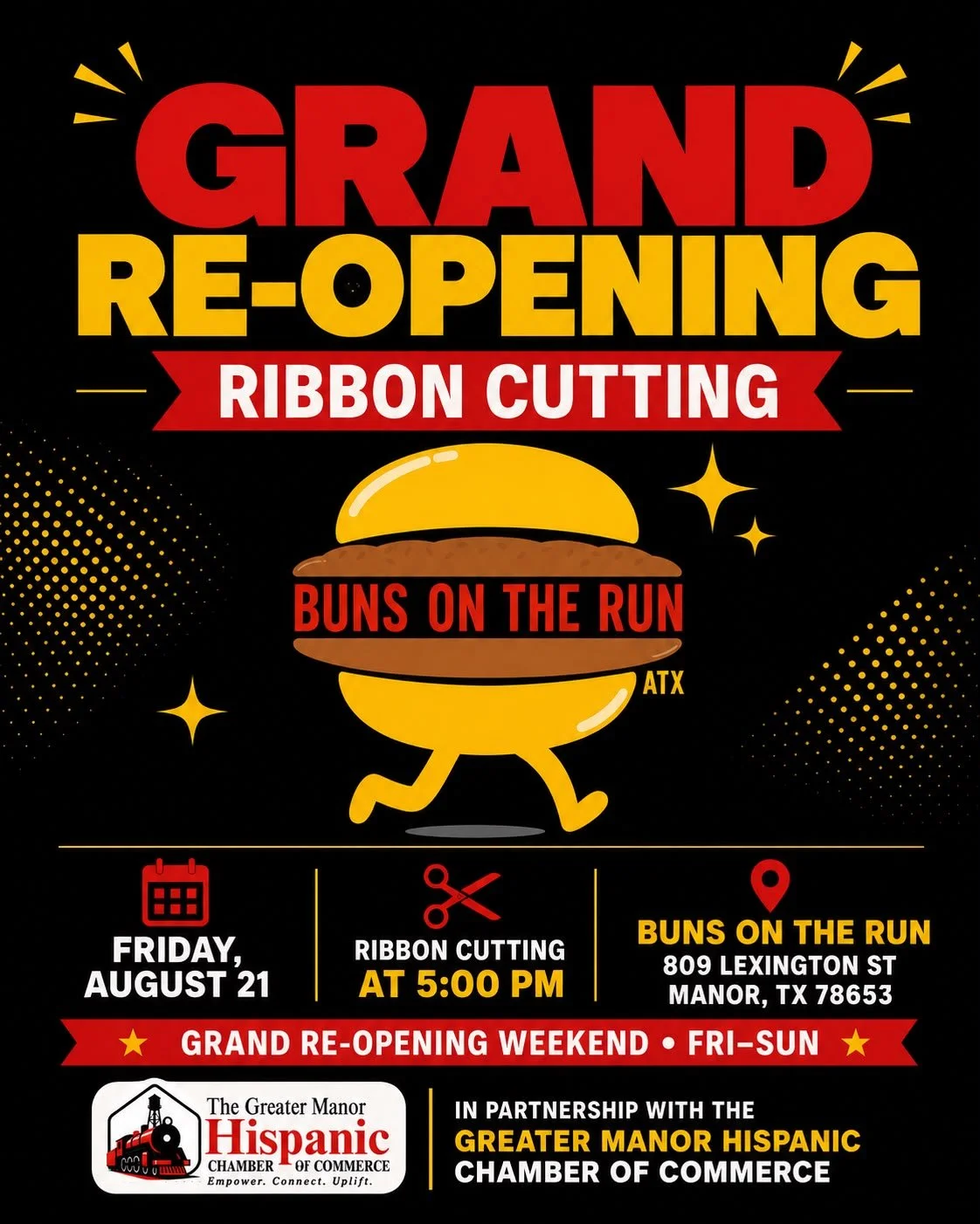 Ribbon cutting: Buns on the run