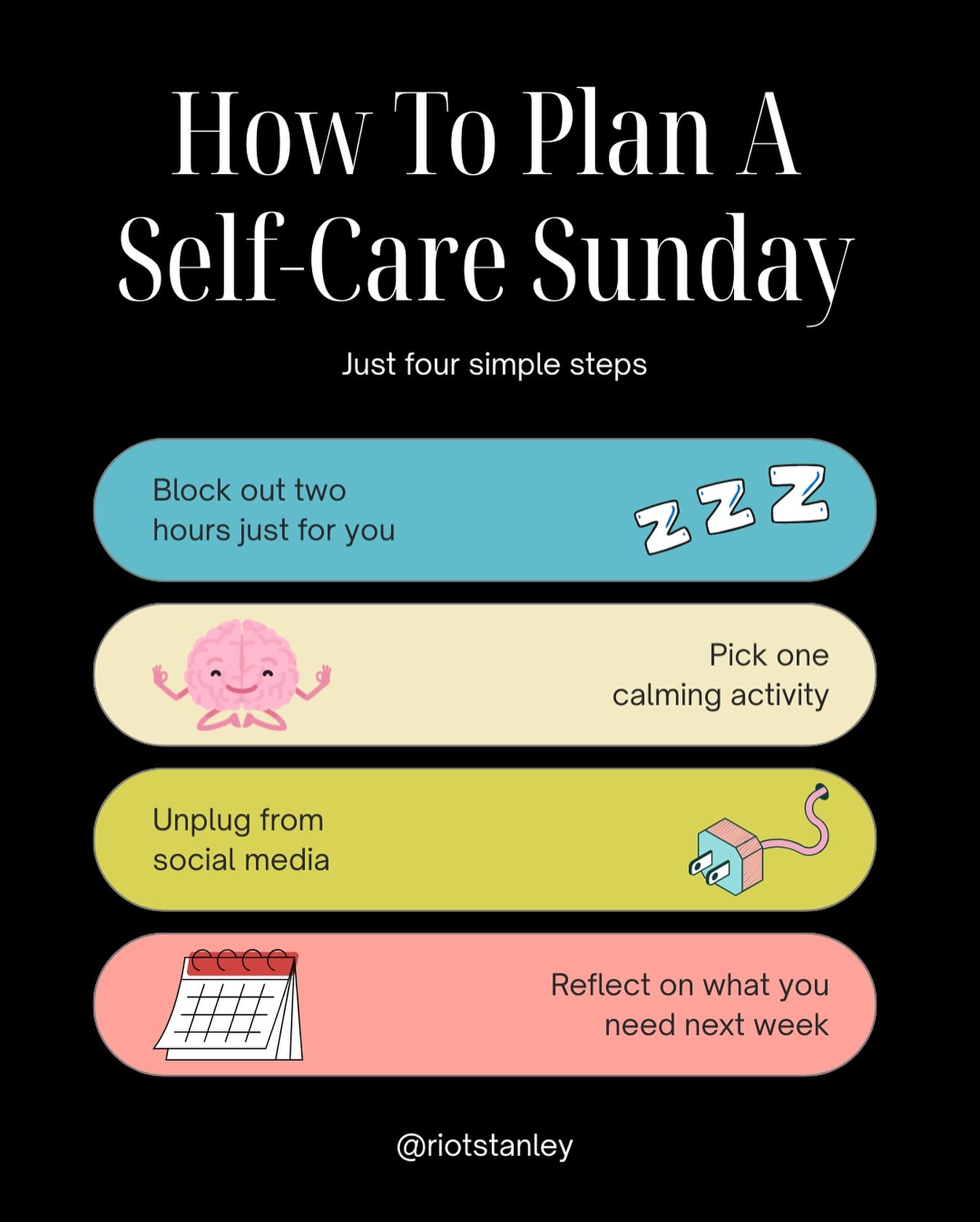 Sunday is the perfect reminder: rest is not a luxury, it&rsquo;s a necessity. Refill your cup, take a breath, and honor what your body and mind need. Self-care is powerful, and sometimes self-care looks like reaching out for support. Therapy can be t