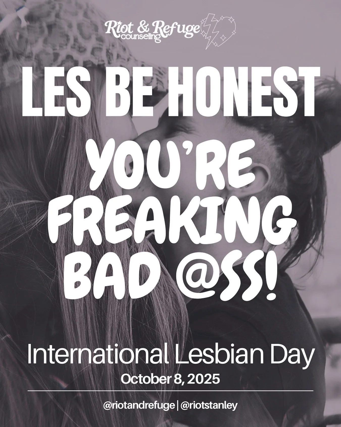 Happy International Lesbian Day! Today we celebrate love that is bold, brilliant, and beautifully authentic. Here&rsquo;s to every lesbian who has ever claimed her space, spoken her truth, or simply existed with pride &mdash; you are seen, valued, an