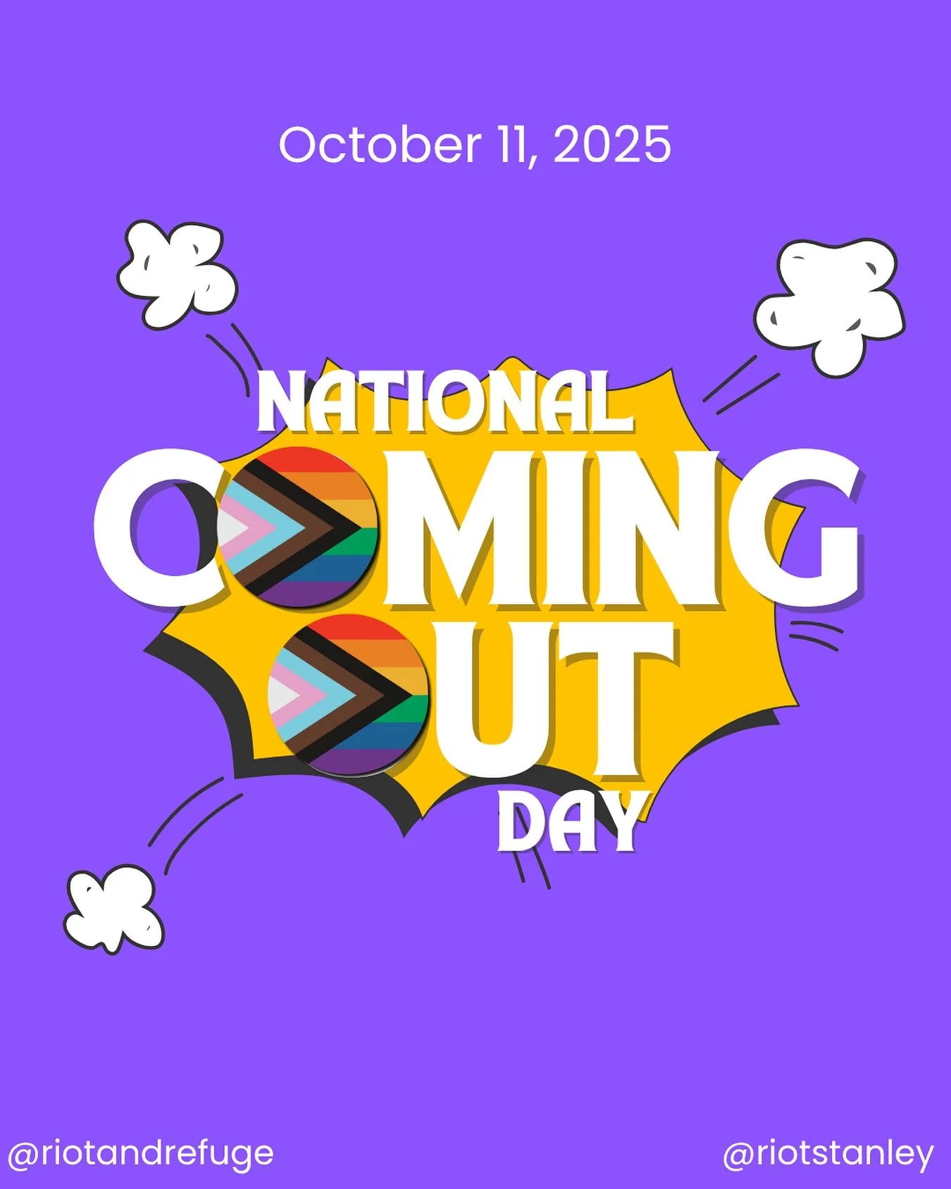 Happy National Coming Out Day! Whether your story is spoken in a shout, whispered in trust, or still being written quietly in your heart, your truth is valid, your timing is sacred, and your identity is yours. 

Coming out is not a single moment, but