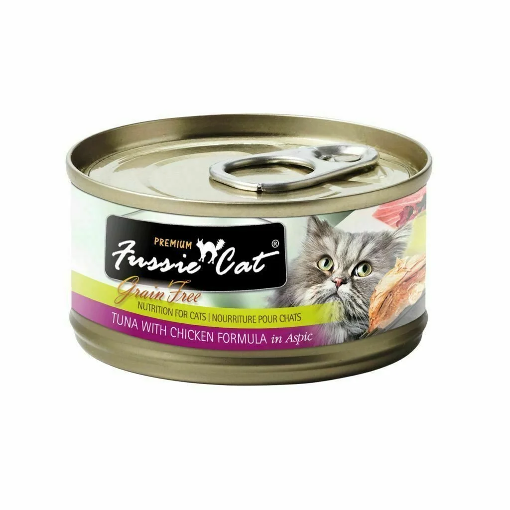 Fussie Cat Premium Tuna with Chicken Formula in Aspic (2.8oz)