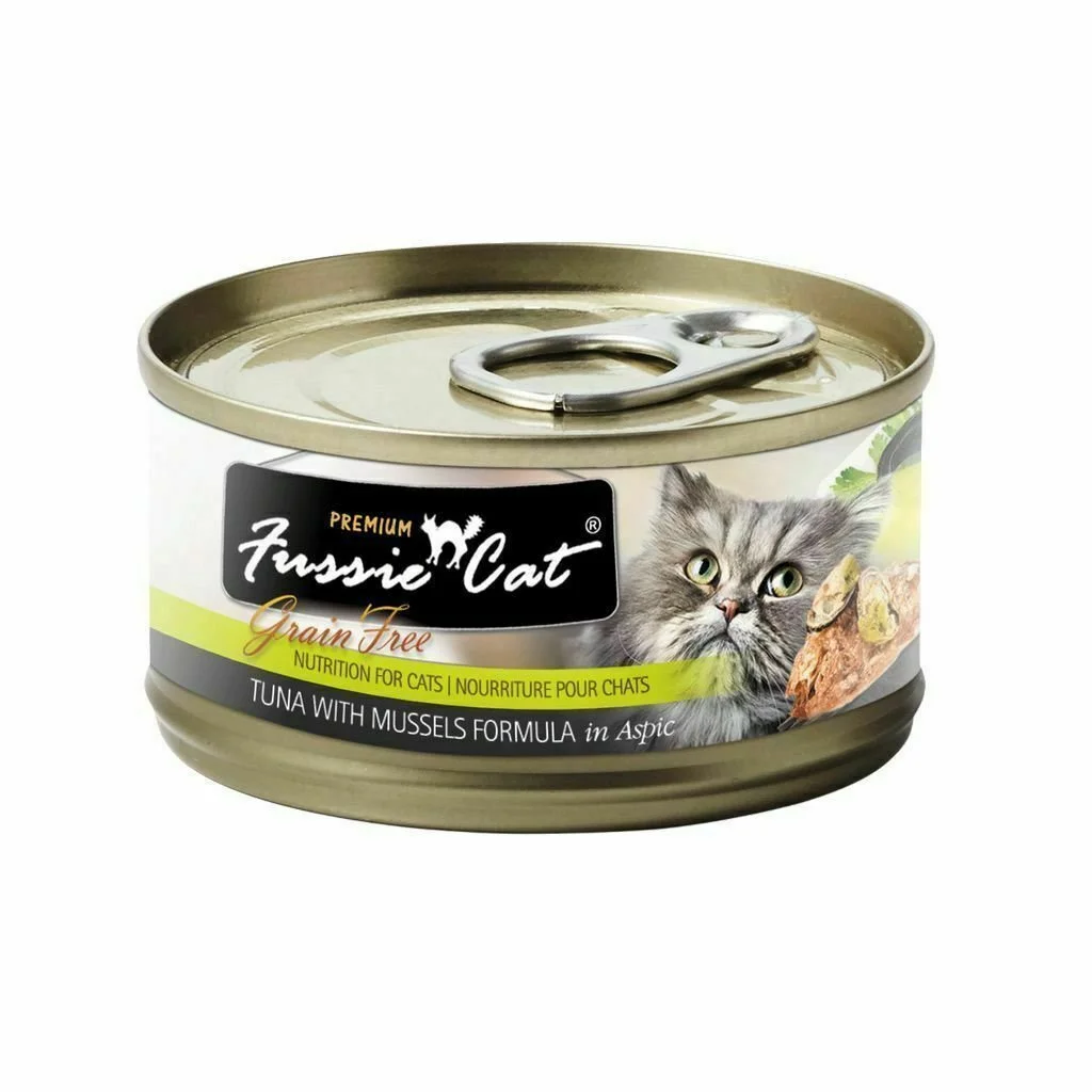 Fussie Cat Premium Tuna with Mussels Formula in Aspic (5.5oz)
