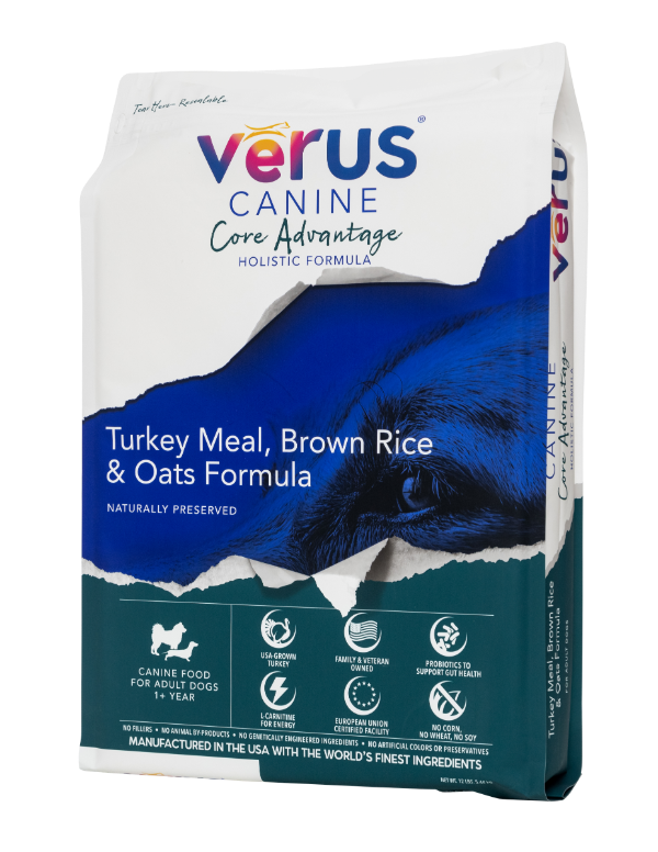 VēRUS Canine Core Advantage Formula - Turkey, Brown Rice, and Oats