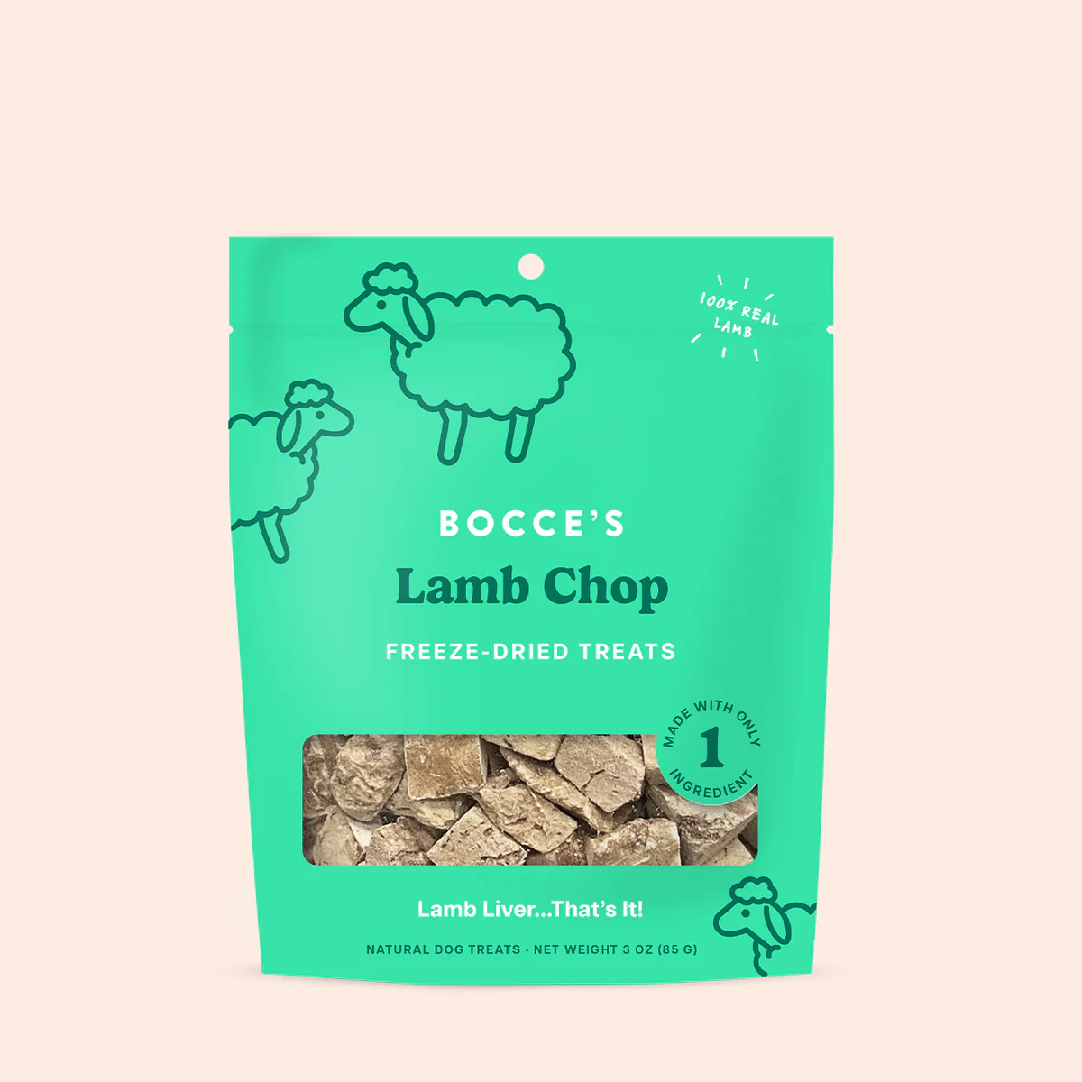 Bocce's Lamb Chop Freeze-Dried Treats