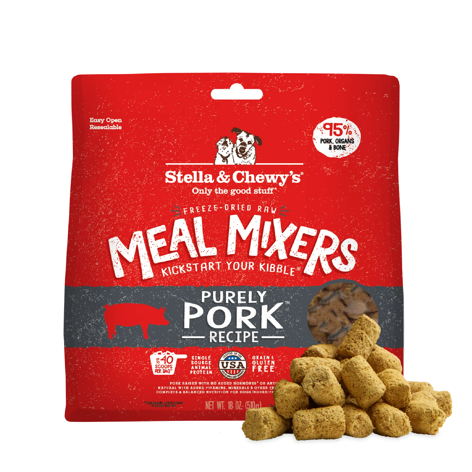 Stella and Chewy's Freeze-Dried Purely Pork Meal Mixer
