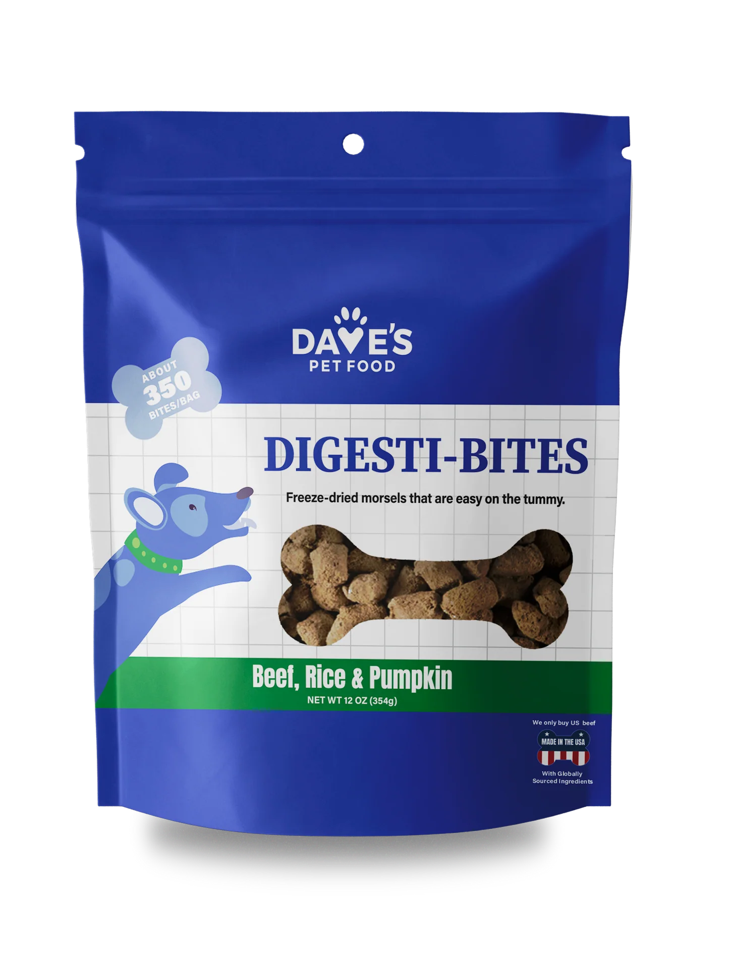 Dave's Pet Foods Freeze Dried ||  Beef, Rice, & Pumpkin (12oz)
