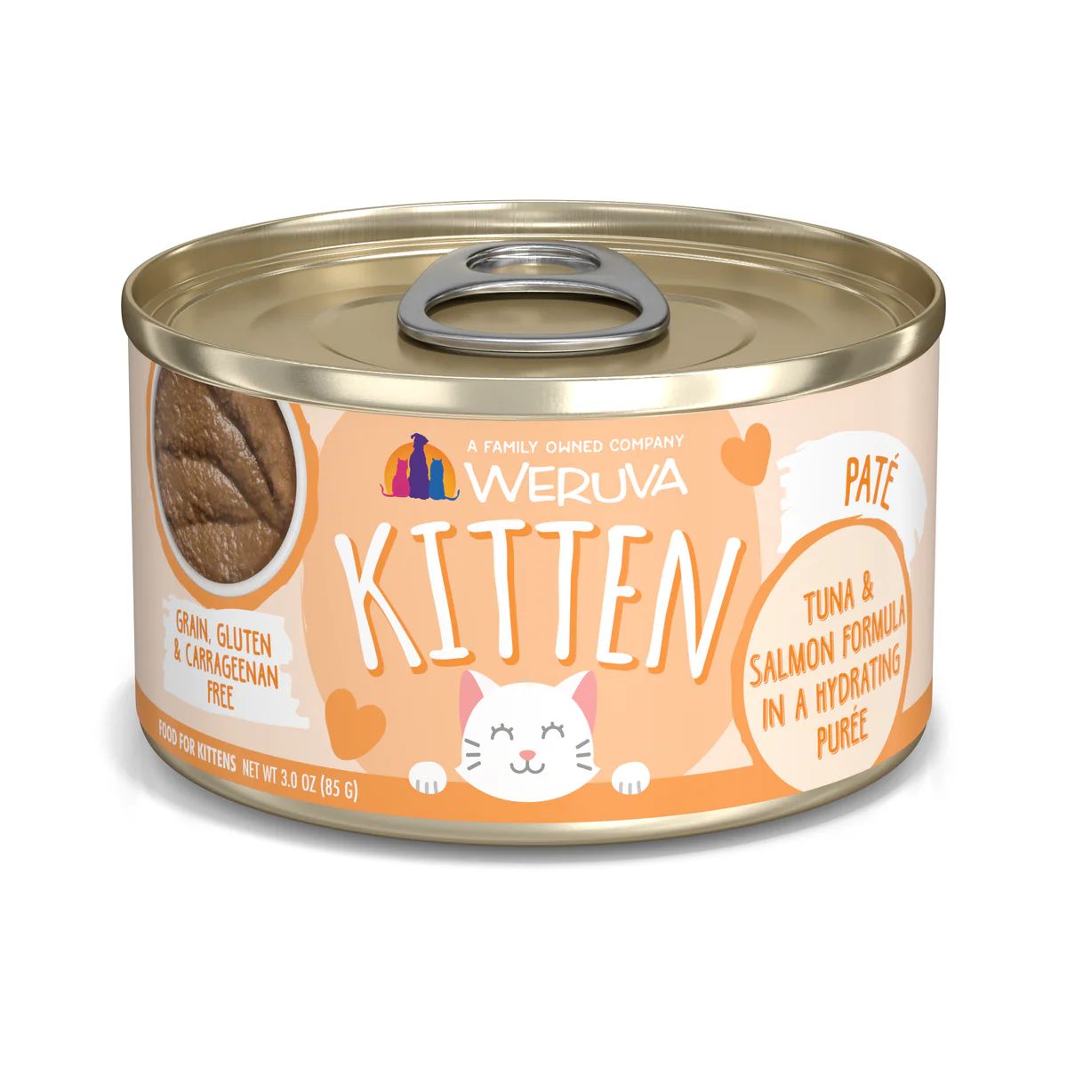 Weruva Kitten Tuna and Salmon in Hydrating Puree 3 oz Cans