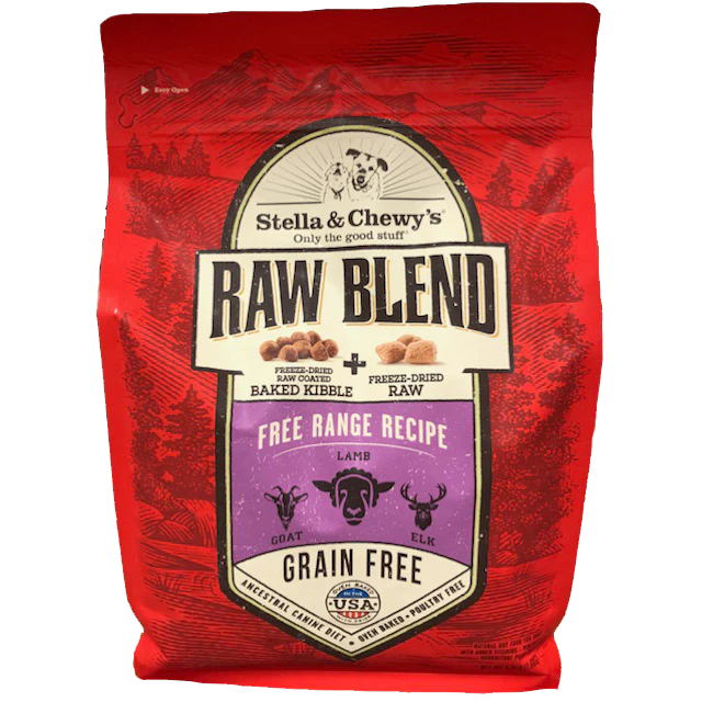 Stella and Chewy Dog Raw Blend Free Range Kibble Lamb Recipe