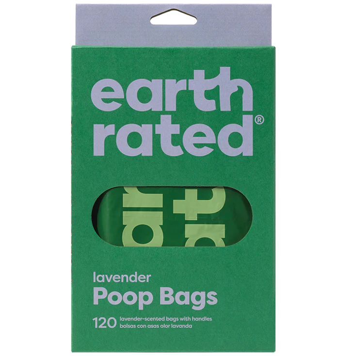 Earth Rated || Lavender Scented Poop Bags w/Handles (120 Count)