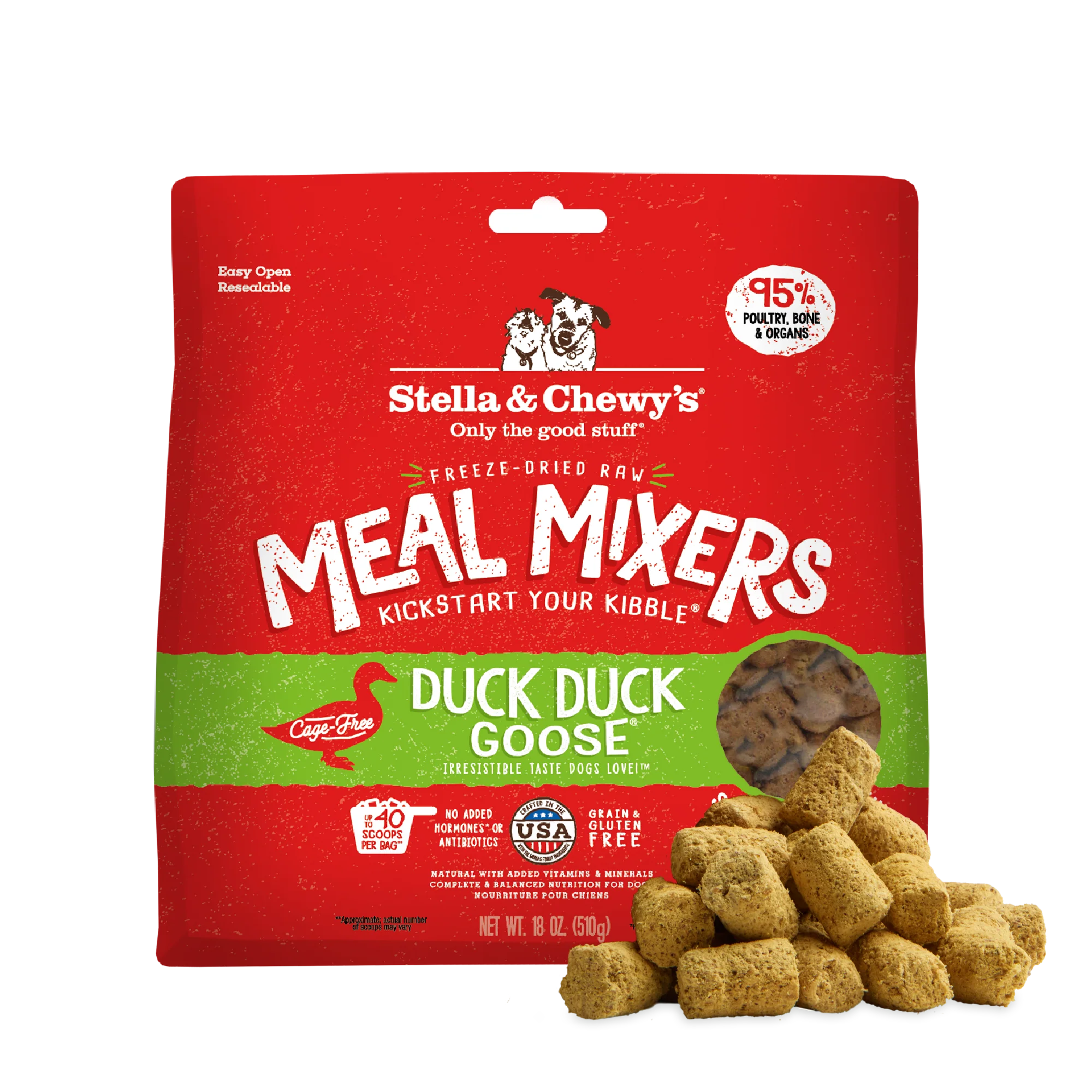 Stella and Chewy's Freeze Dried Raw Meal Mixer Duck Duck Goose