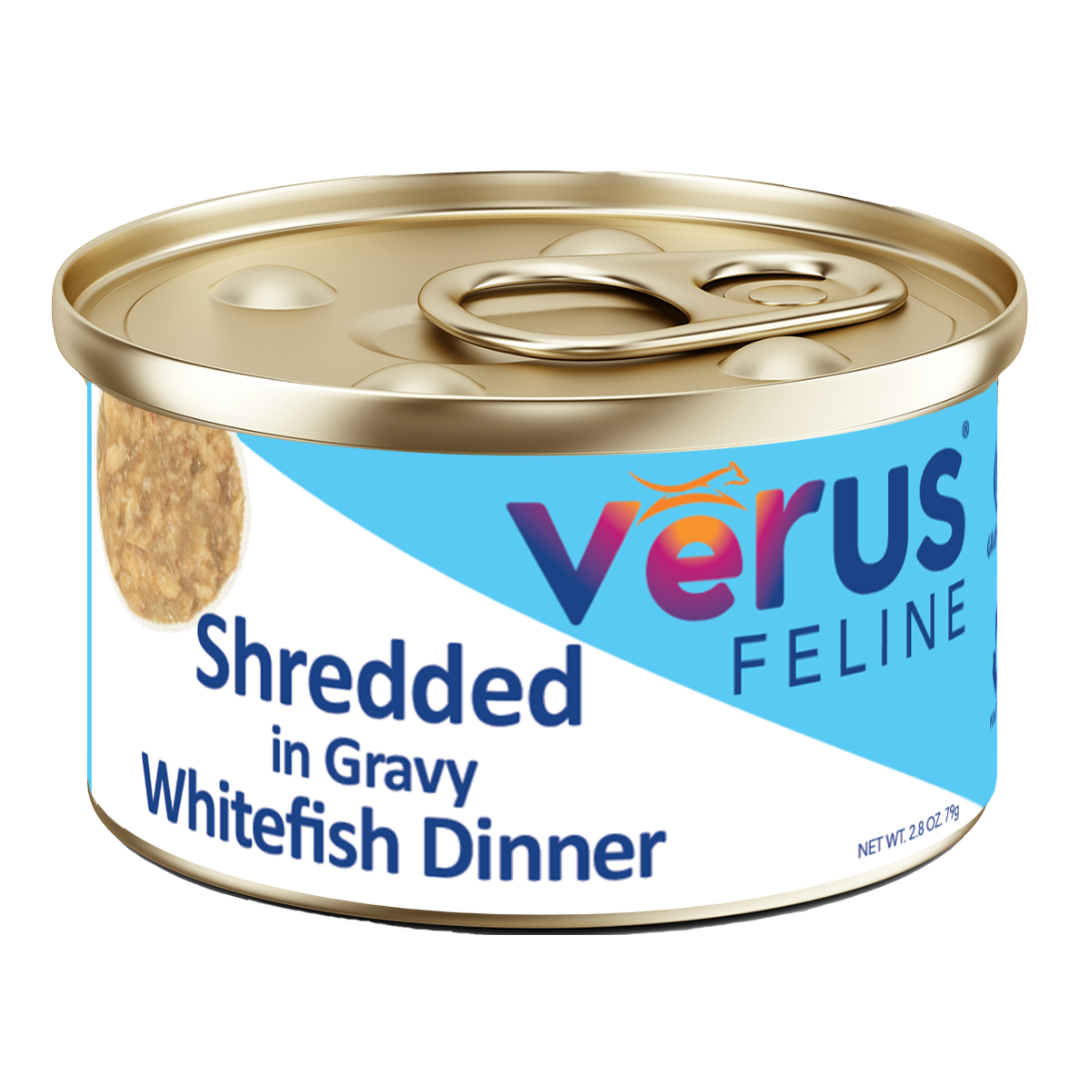 VERUS Feline Whitefish Dinner Shredded in Gravy 2.8oz