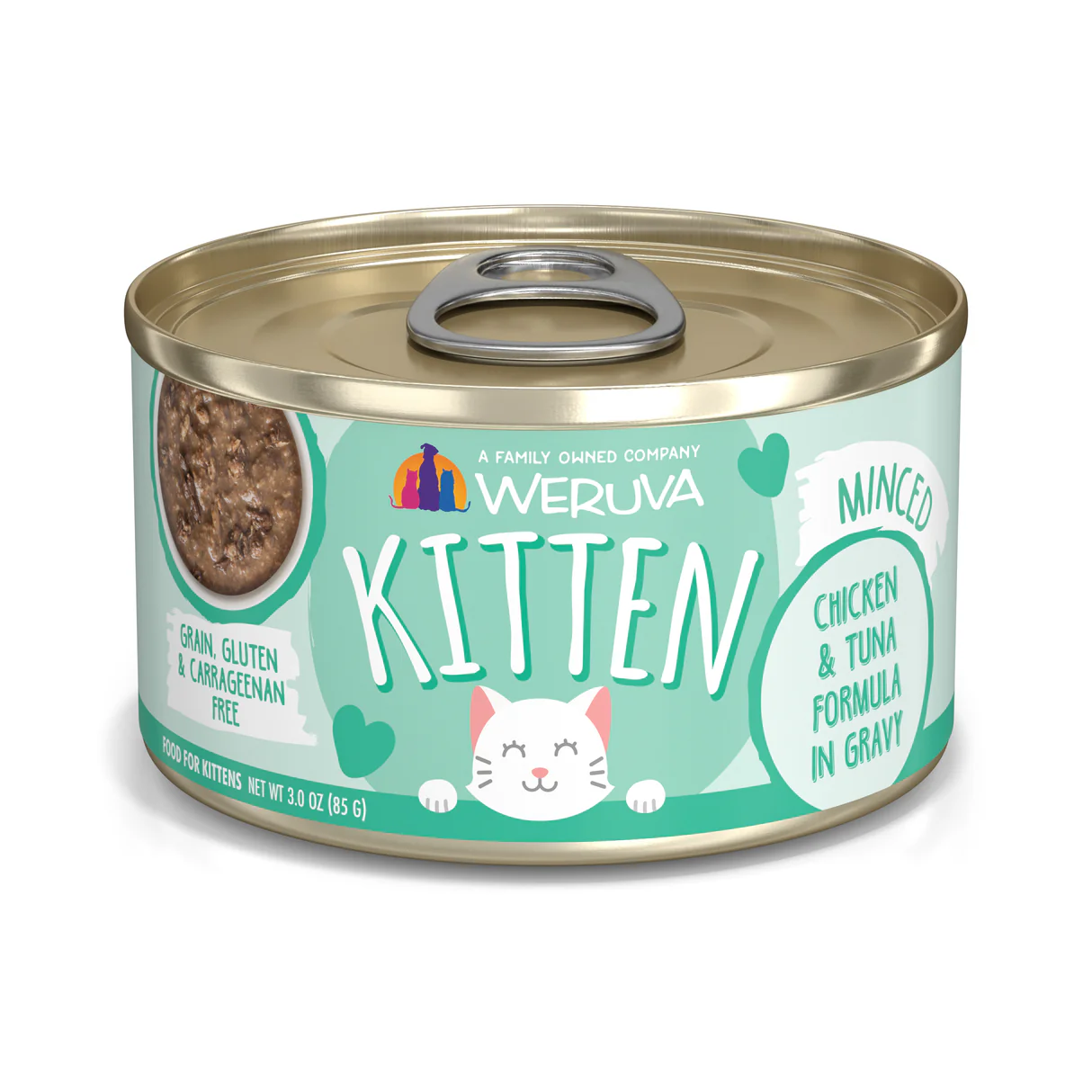 Weruva Kitten Chicken and Tuna Formula in Gravy 3 oz Cans